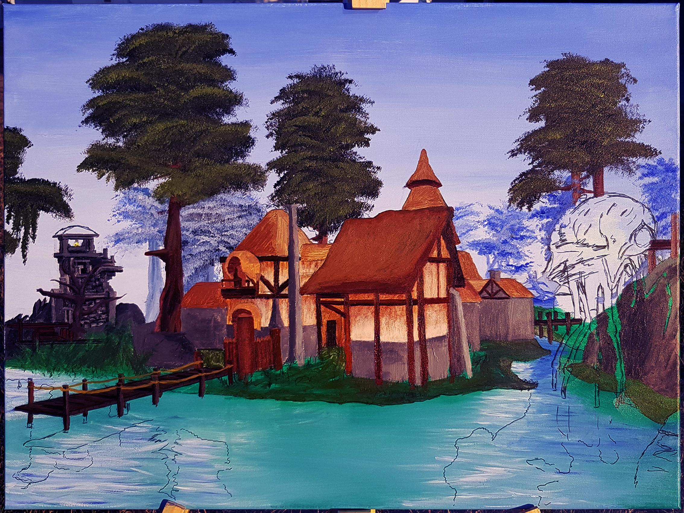 Newest update to my Elder scrolls painting. ) r/ElderScrolls