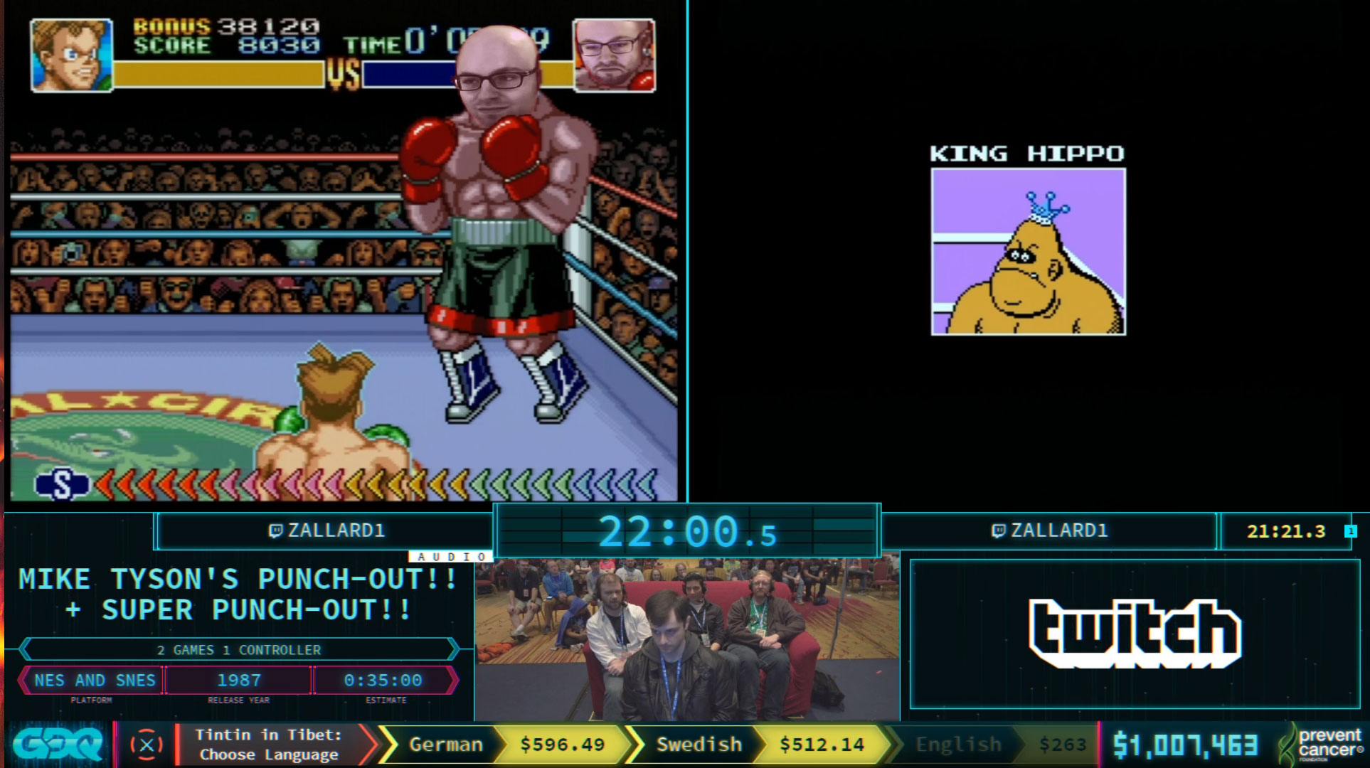 Screenshot From Record Super Ryab Punch Out Run [AGDQ2018 Colorized