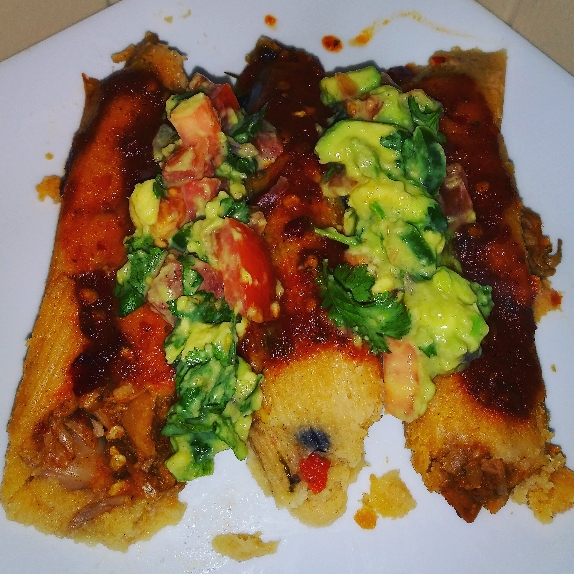 Vegan Tamales 2 ways black bean and corn sweet potato jackfruit