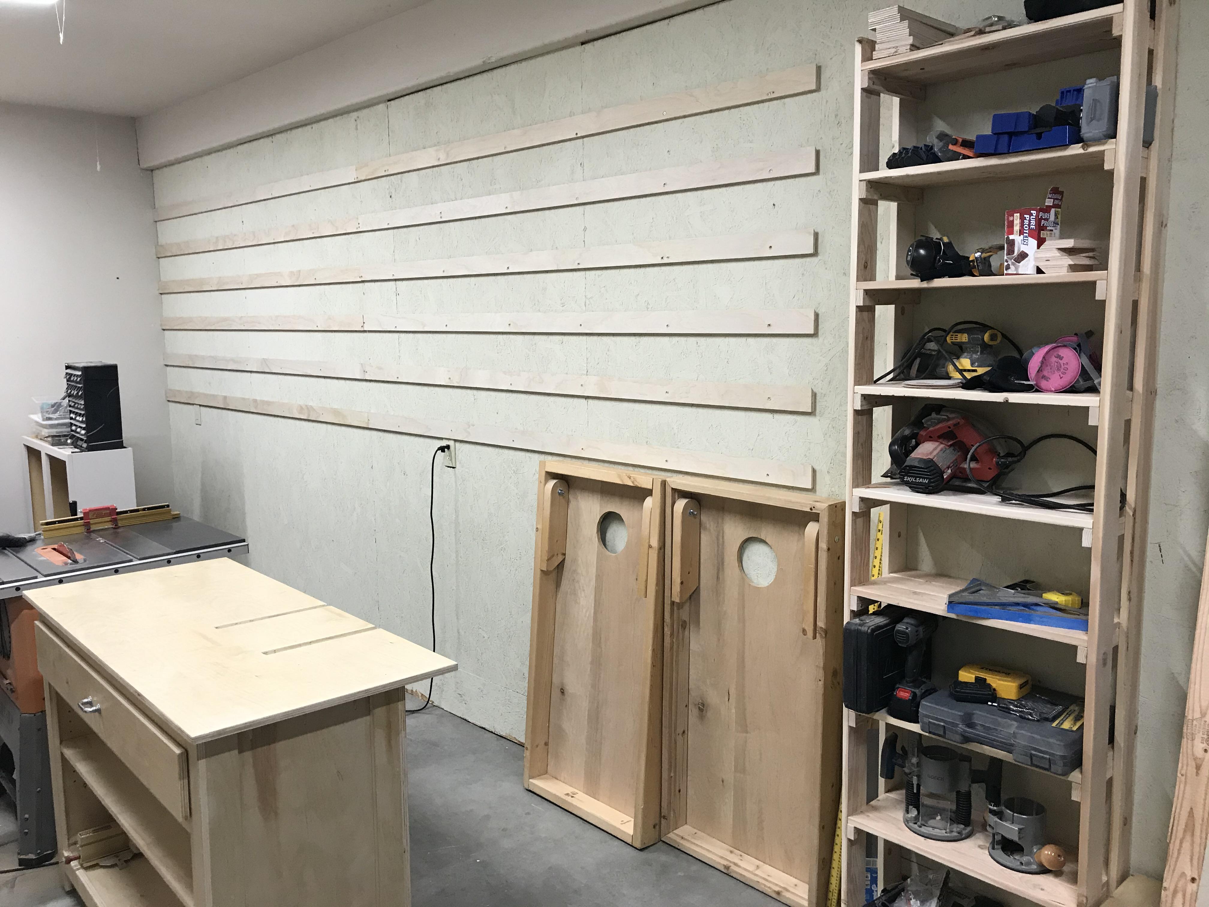 Finished my French cleat wall. This is the year I get my shop organized