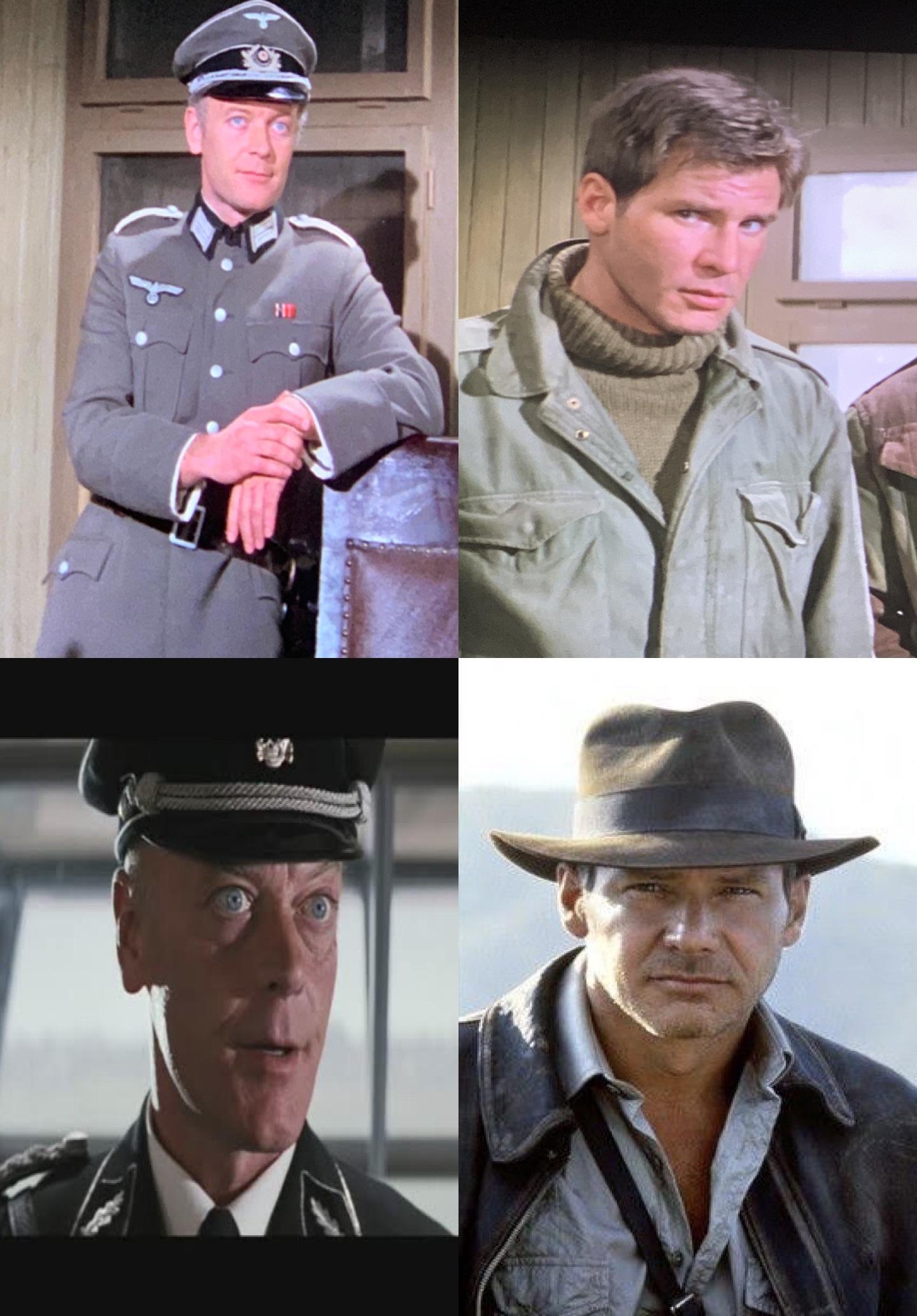 Harrison Ford faces off against Michael Byrne, who portrays a Nazi