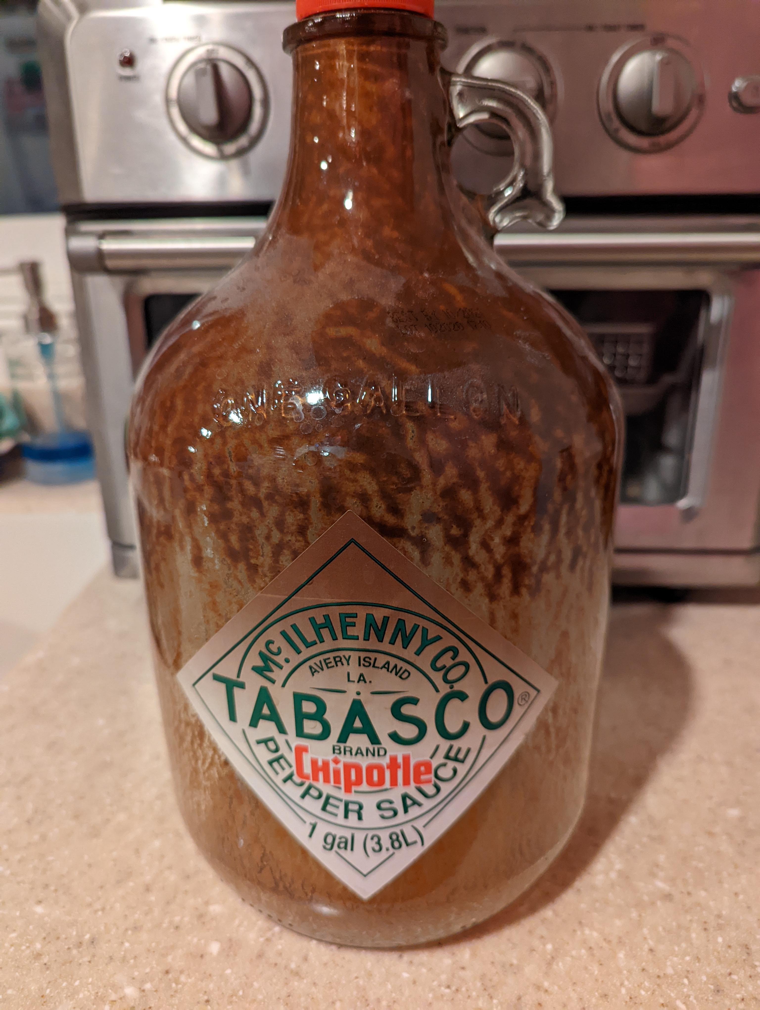 How about a gallon of Tabasco? Took us a year to consume it. r/AbsoluteUnits