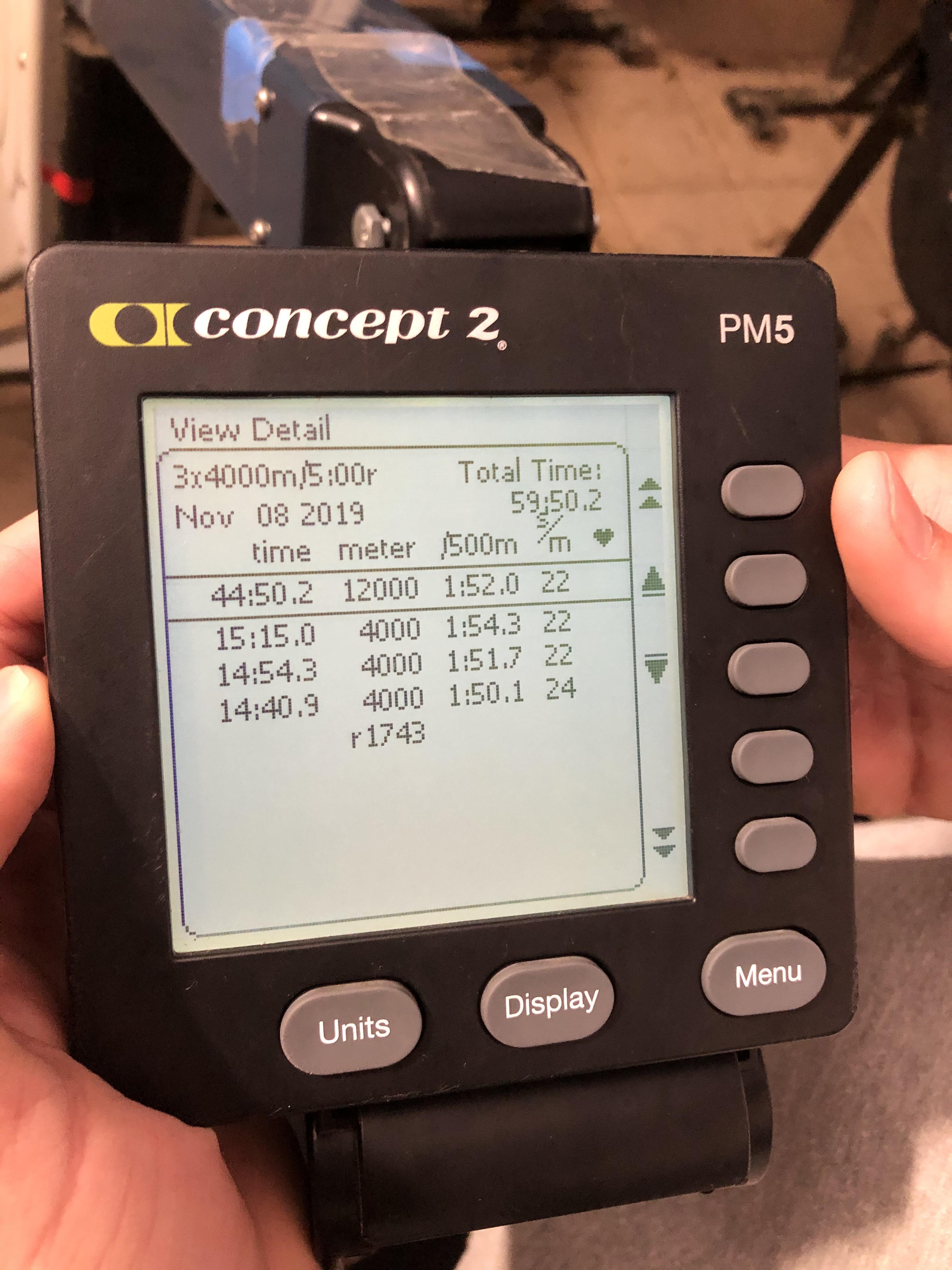 So I’m around this fast on the erg recently and all of these splits are