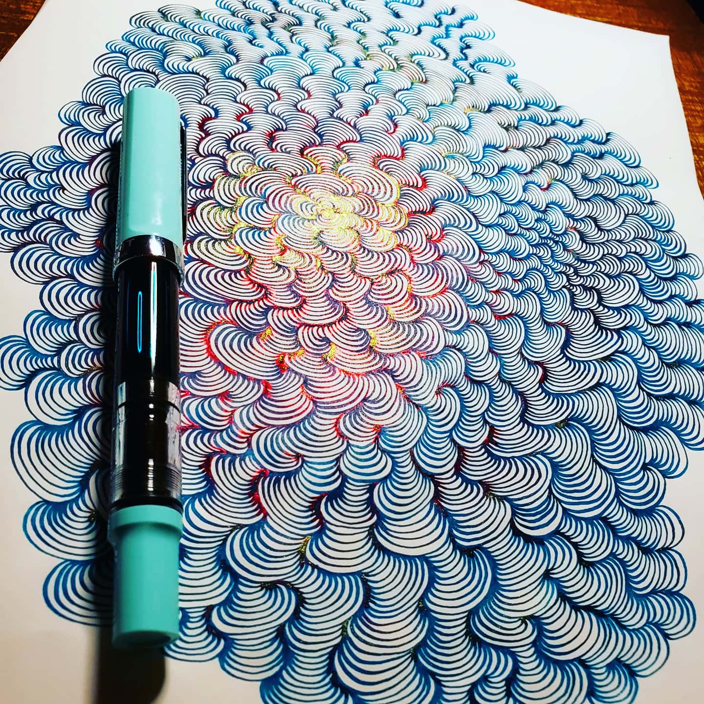 Doodling with a fountain pen is so much fun r/doodles