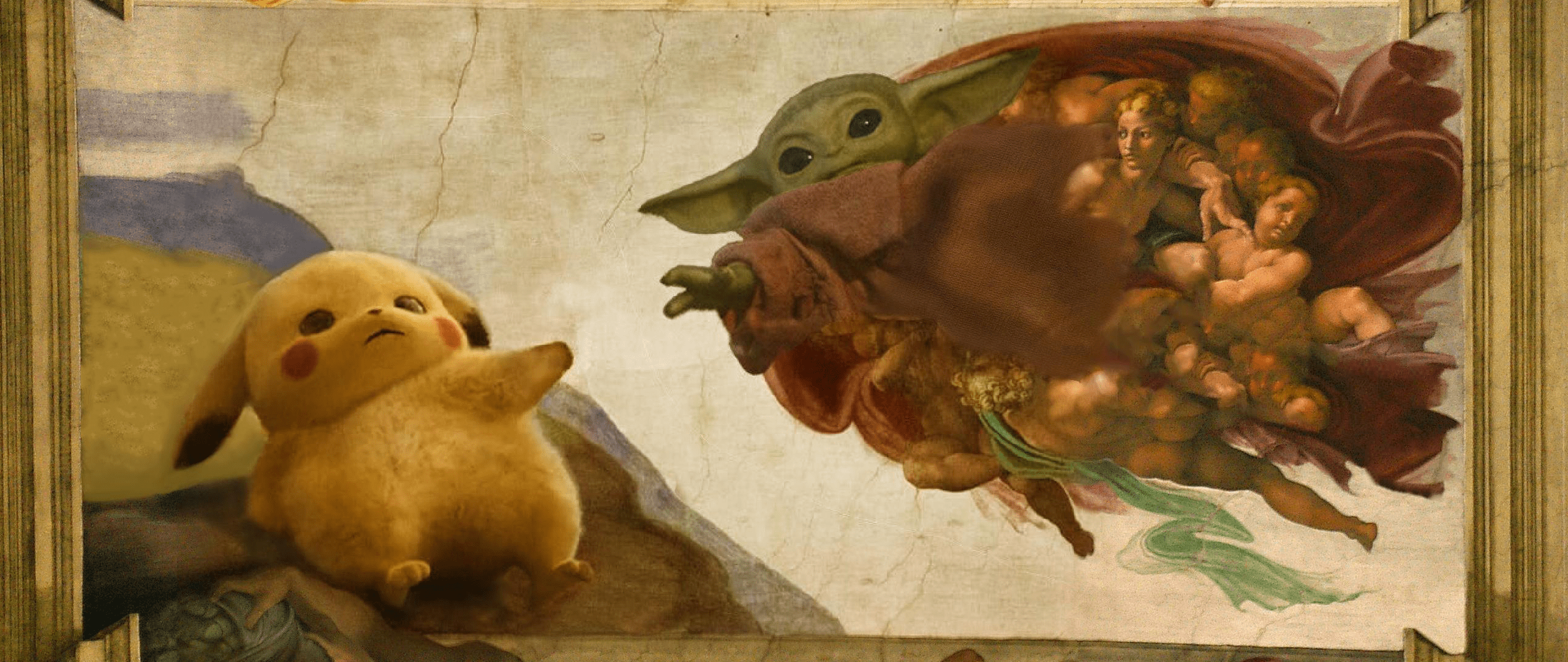 Baby Yoda and Pikachu (2560x1080) r/WidescreenWallpaper