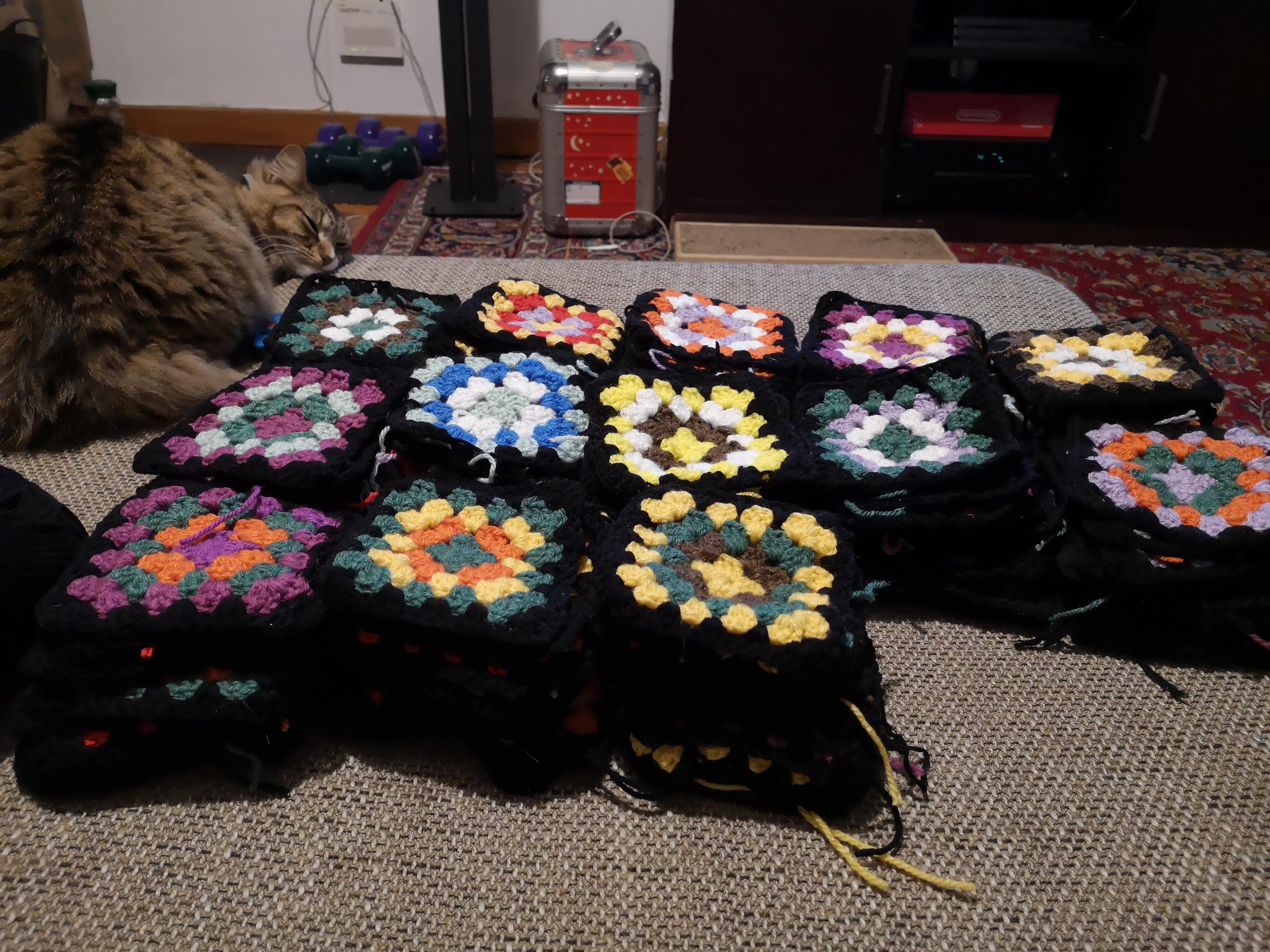 Should I block my acryllic granny squares? r/crochet