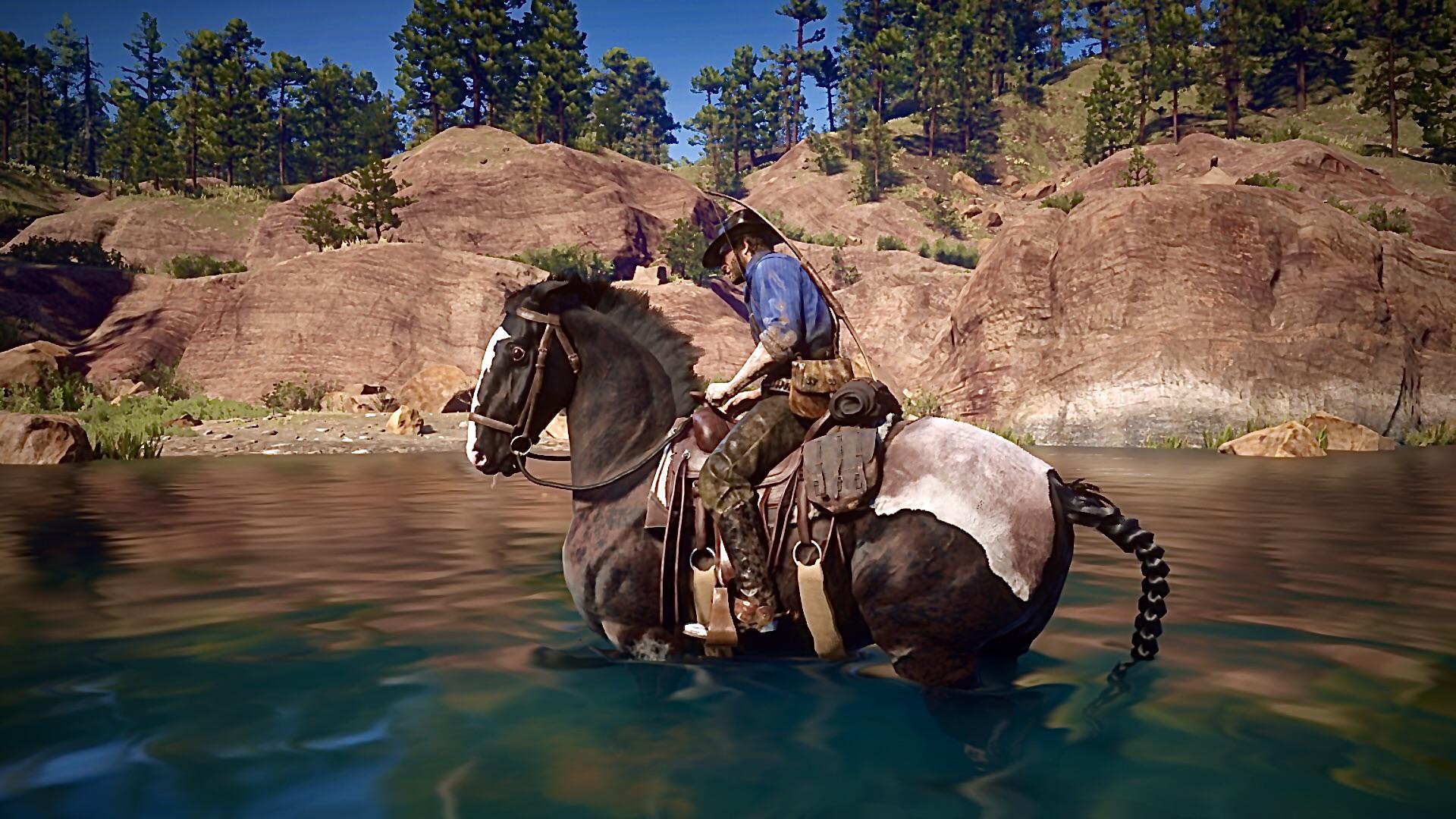 The black shire.. one of my favorite horses.🐎 r/RDR2