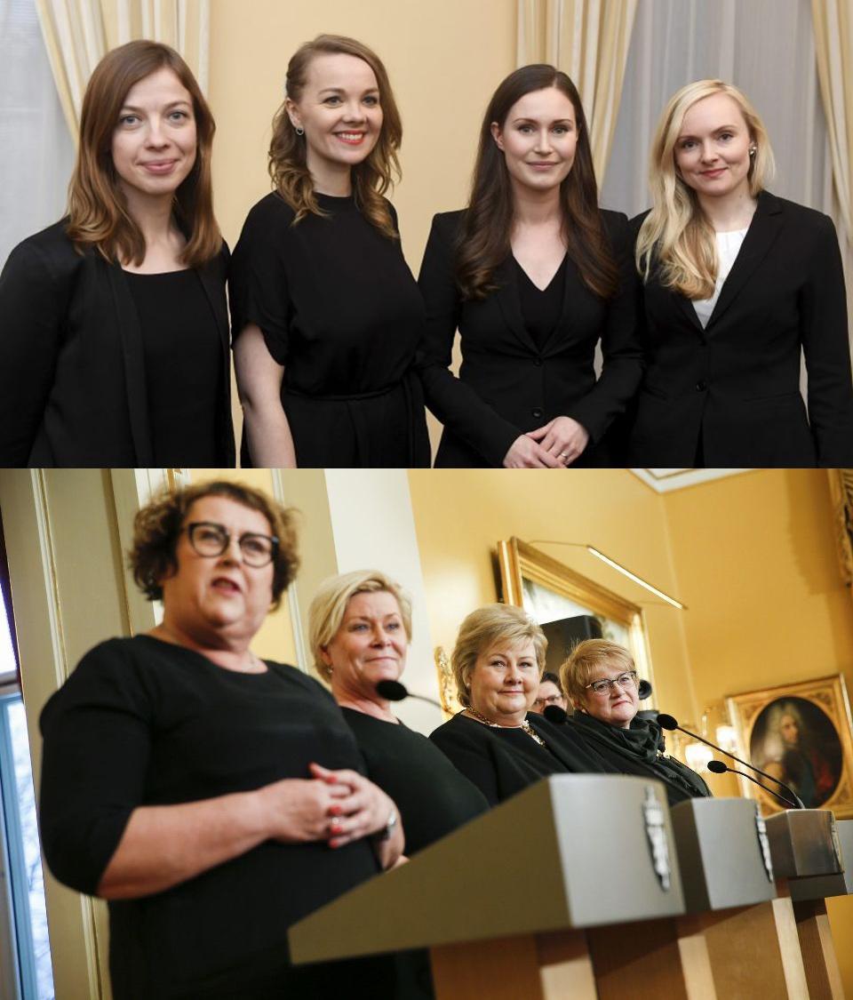 of Finland (top) and Norway (bottom) r/europe