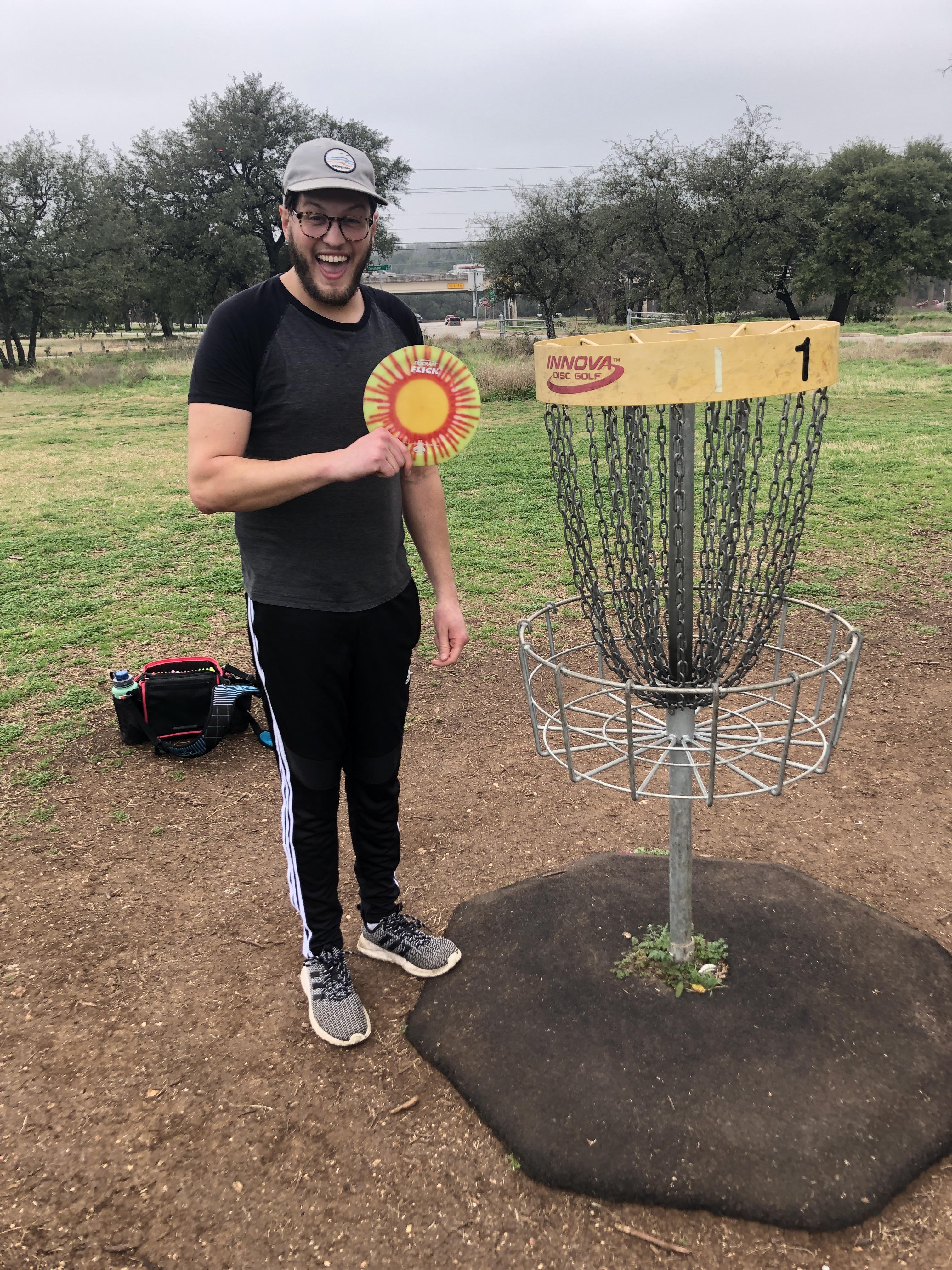 Ace 3 today! This one on hole 1 at Zilker Park in Austin Texas. r