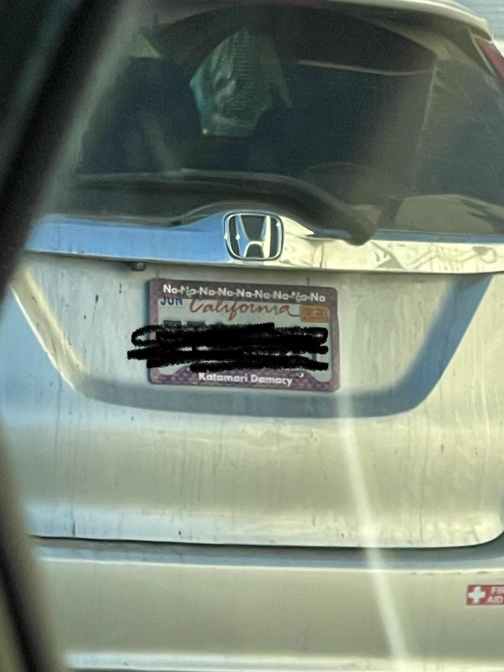 Saw someone with this license plate cover on the road! r/katamari