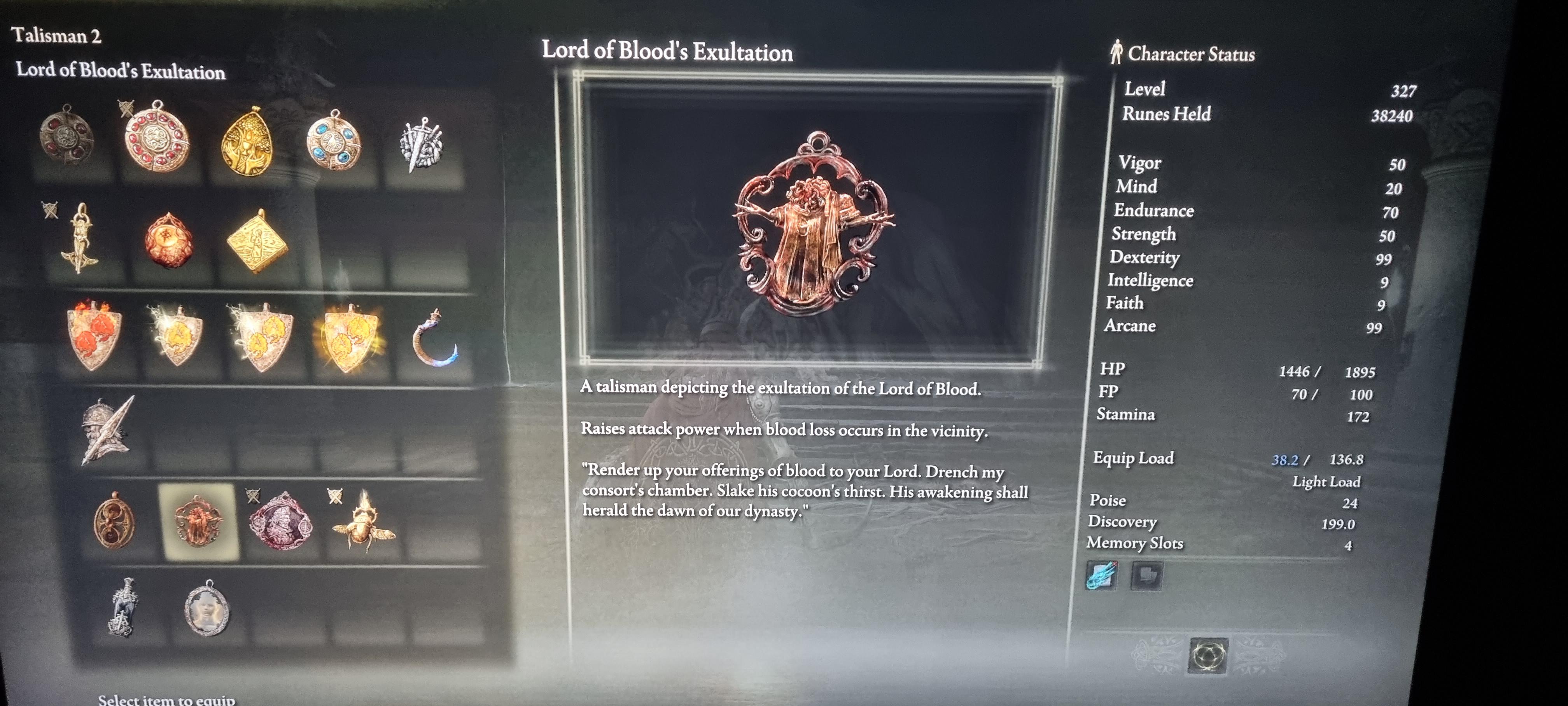 Found bleed talisman in capital underground r/Eldenring