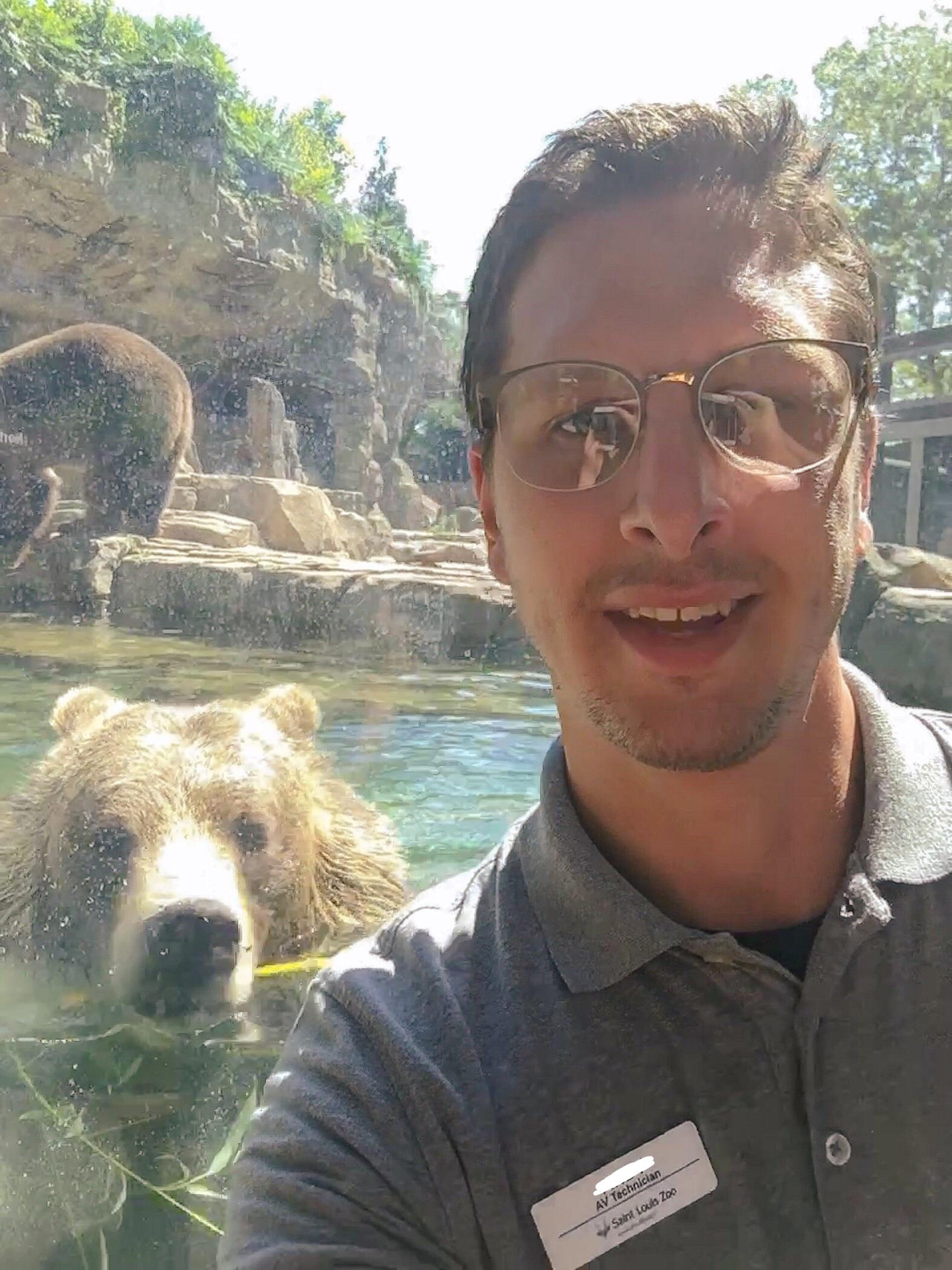 Grizzly Bear selfie at work. r/pics