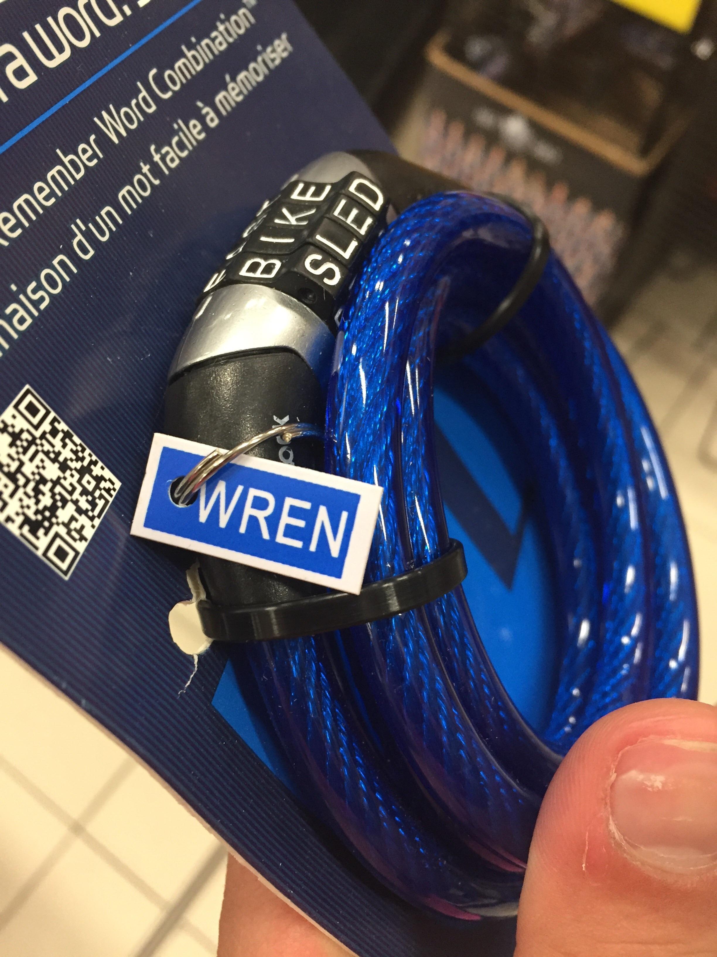 Found a bike lock at a Canadian Tire with an interesting combination