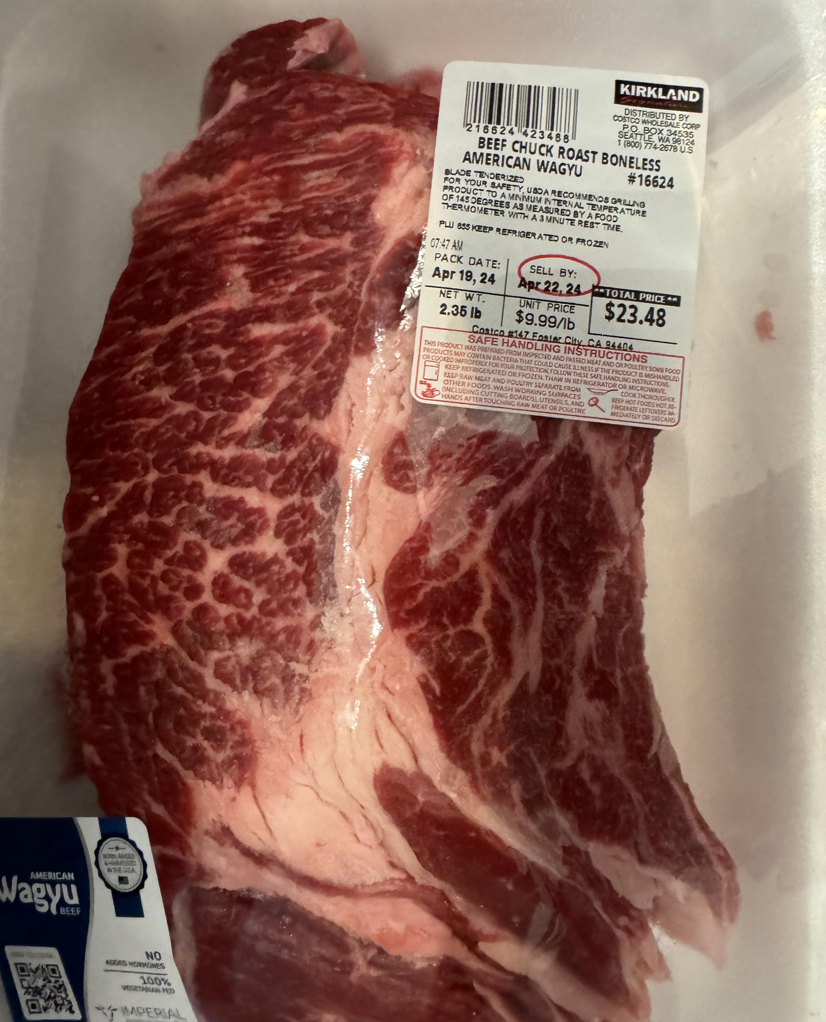 Costco Wagyu Chuck Roast r/sousvide