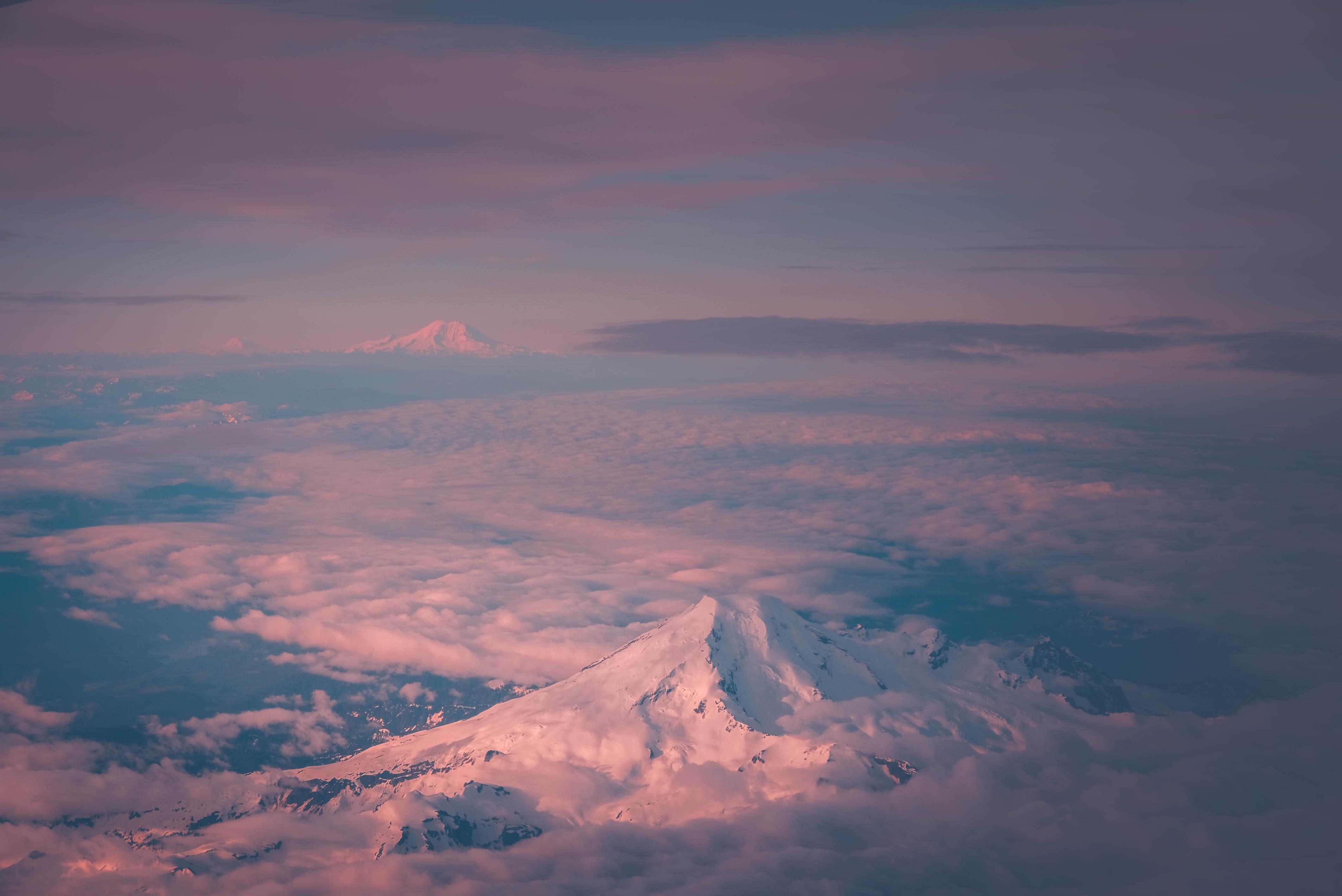 The threeinone shot Mt Baker, Mt Rainier, and Mt Adams from my