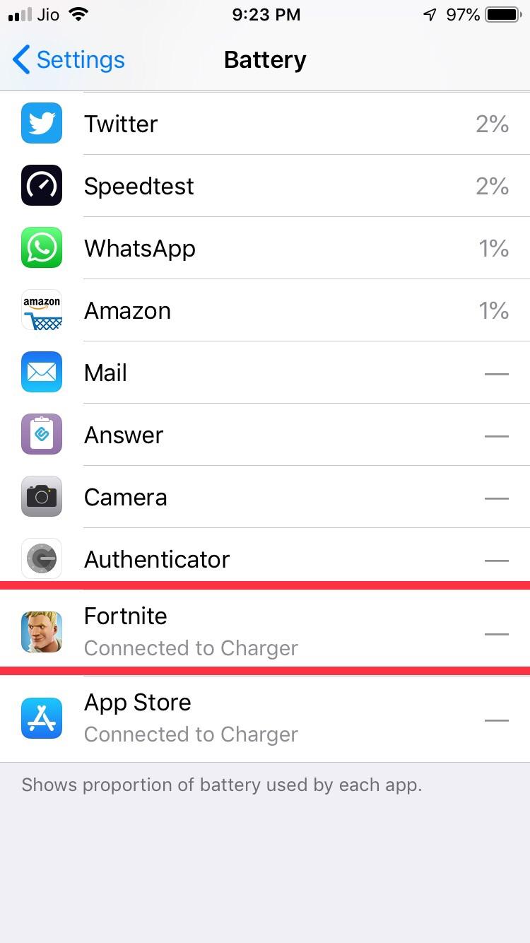 Connected to charger means it does not use power from battery ? r/ios