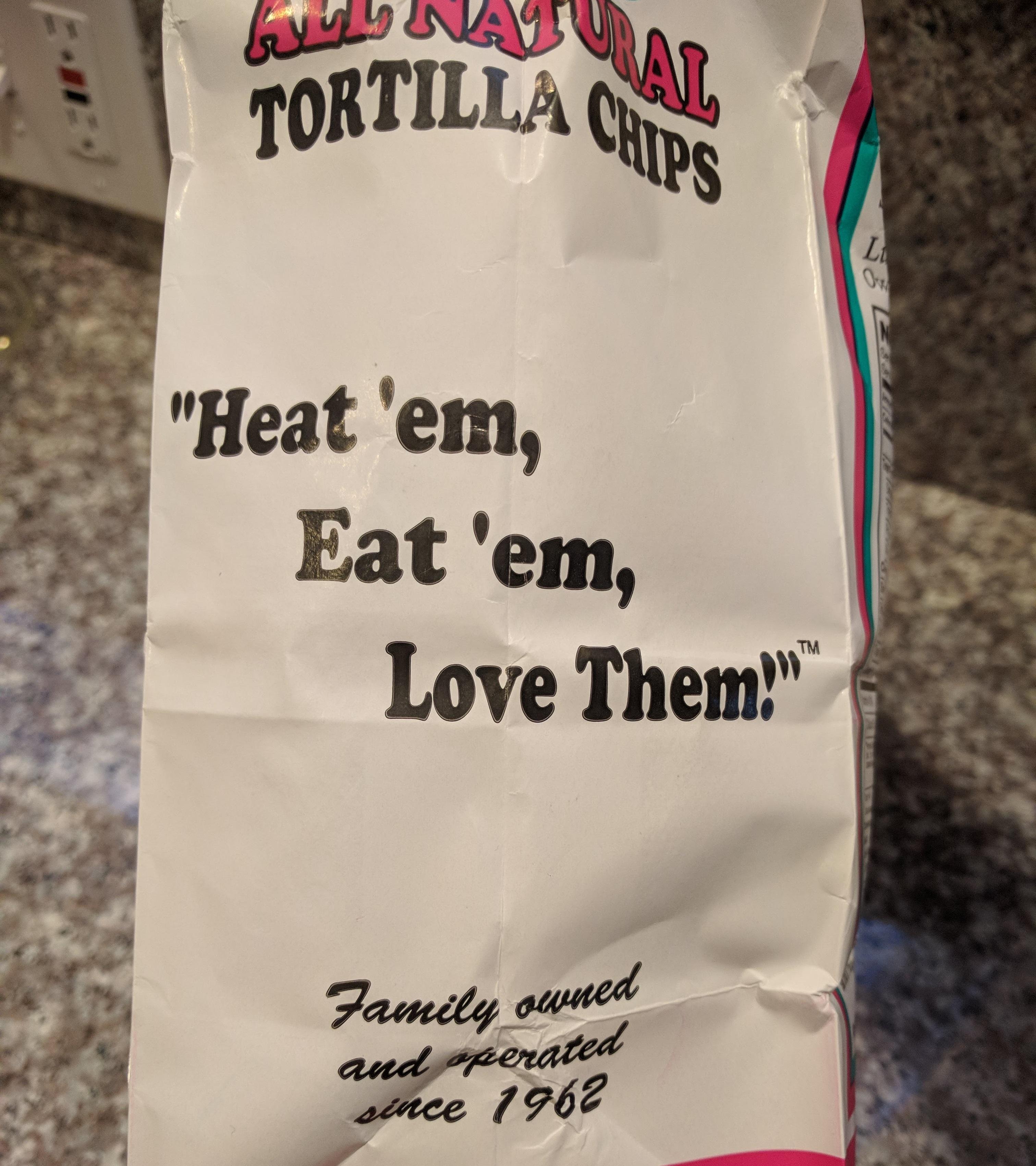 I almost didn't buy these chips because of the slogan. r