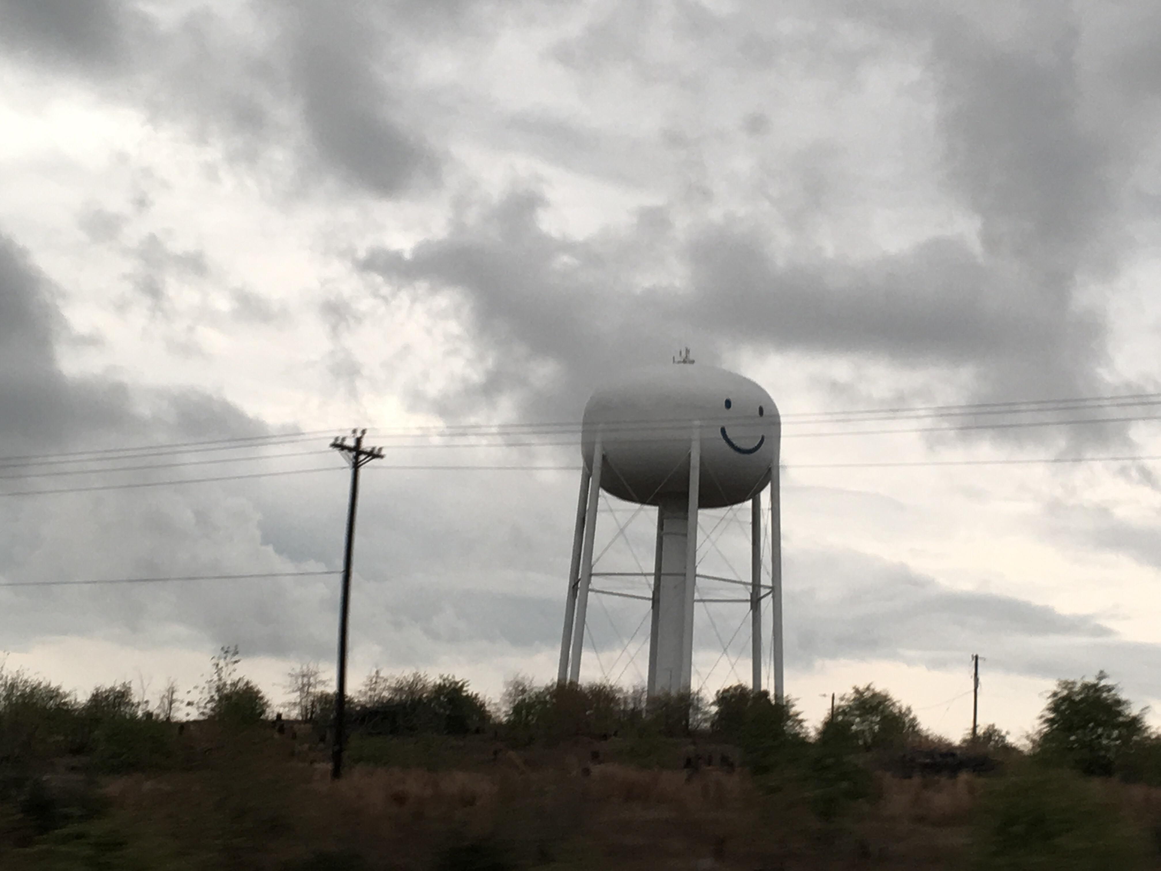 Water tower in Bastrop, Texas. r/pics