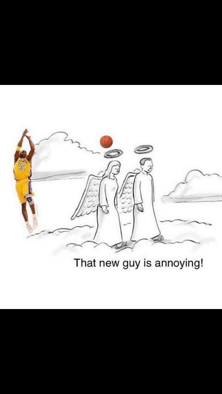 Shooting hoops in heaven. r/lakers