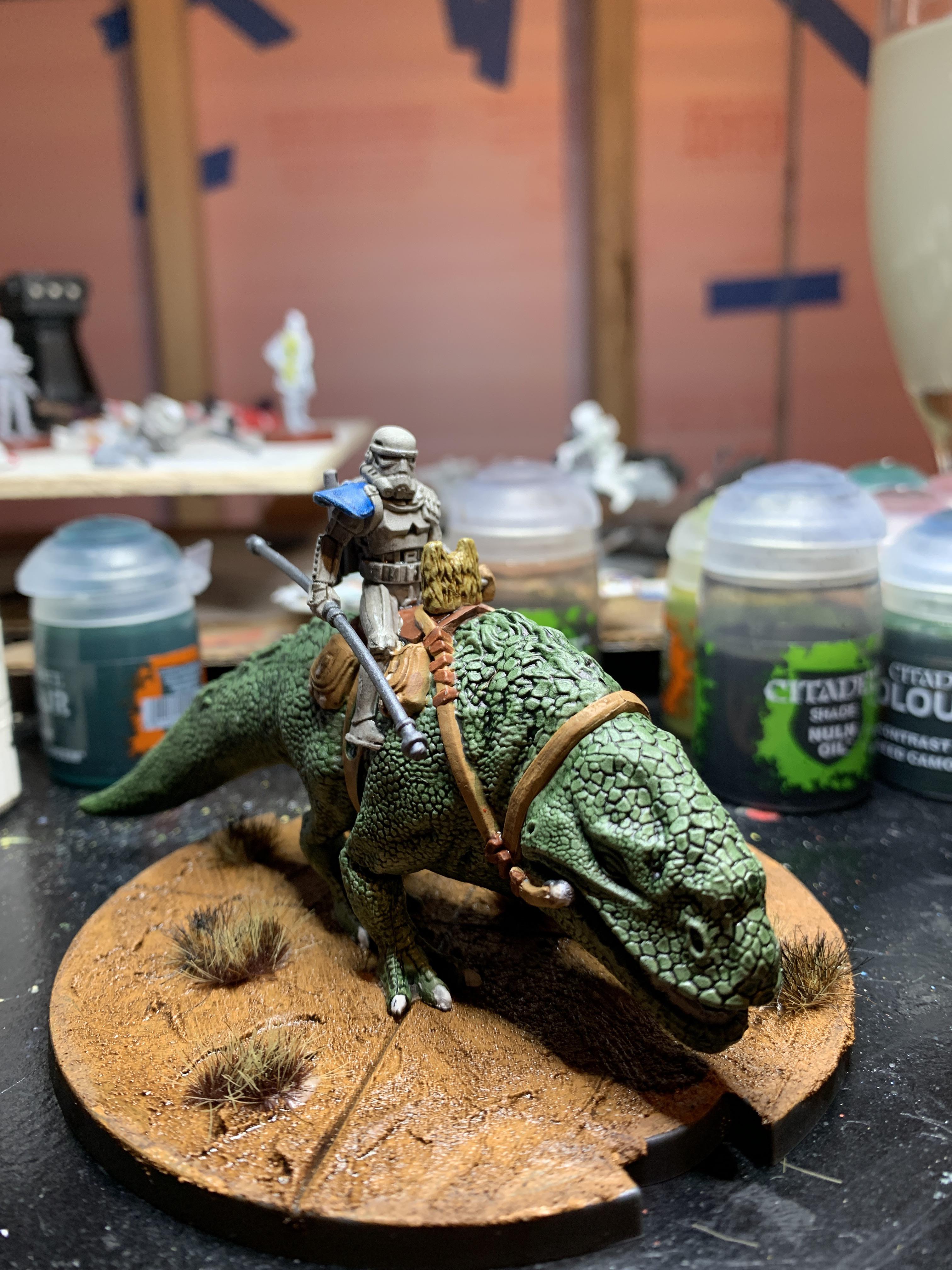 My Dewback paint job. My hands are too shaky to do the black on storms