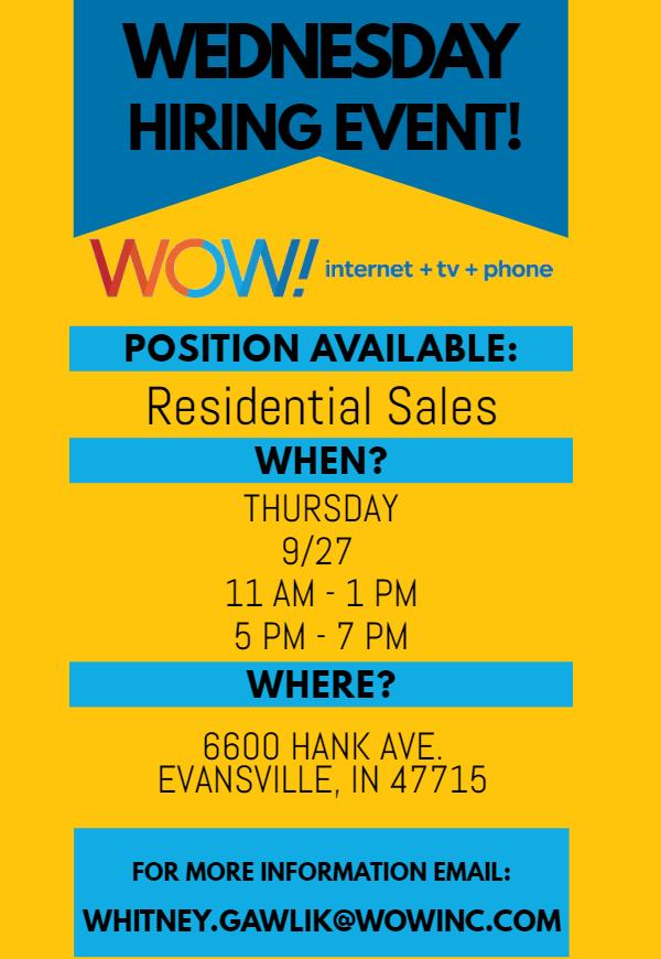Hiring event if anyone needs a job. r/evansville