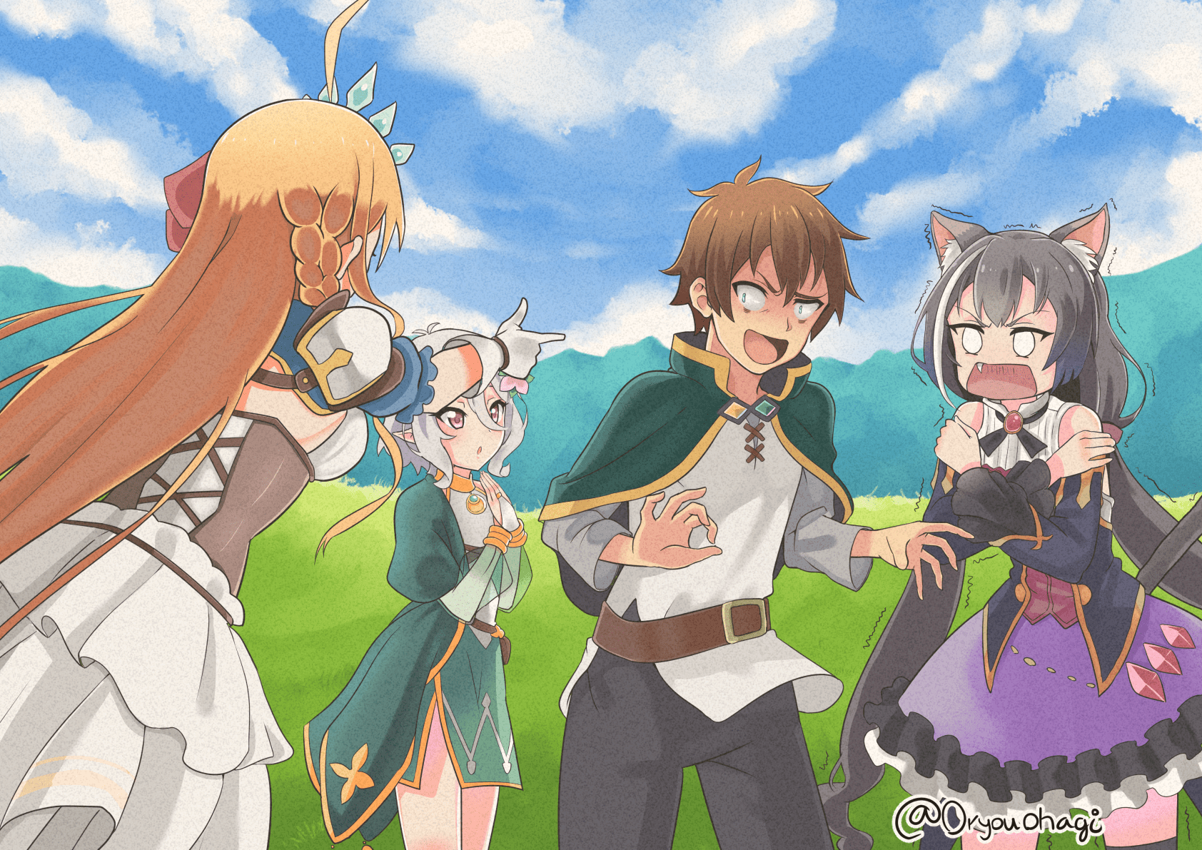 An unexpected encounter (Konosuba)[OC] Priconne