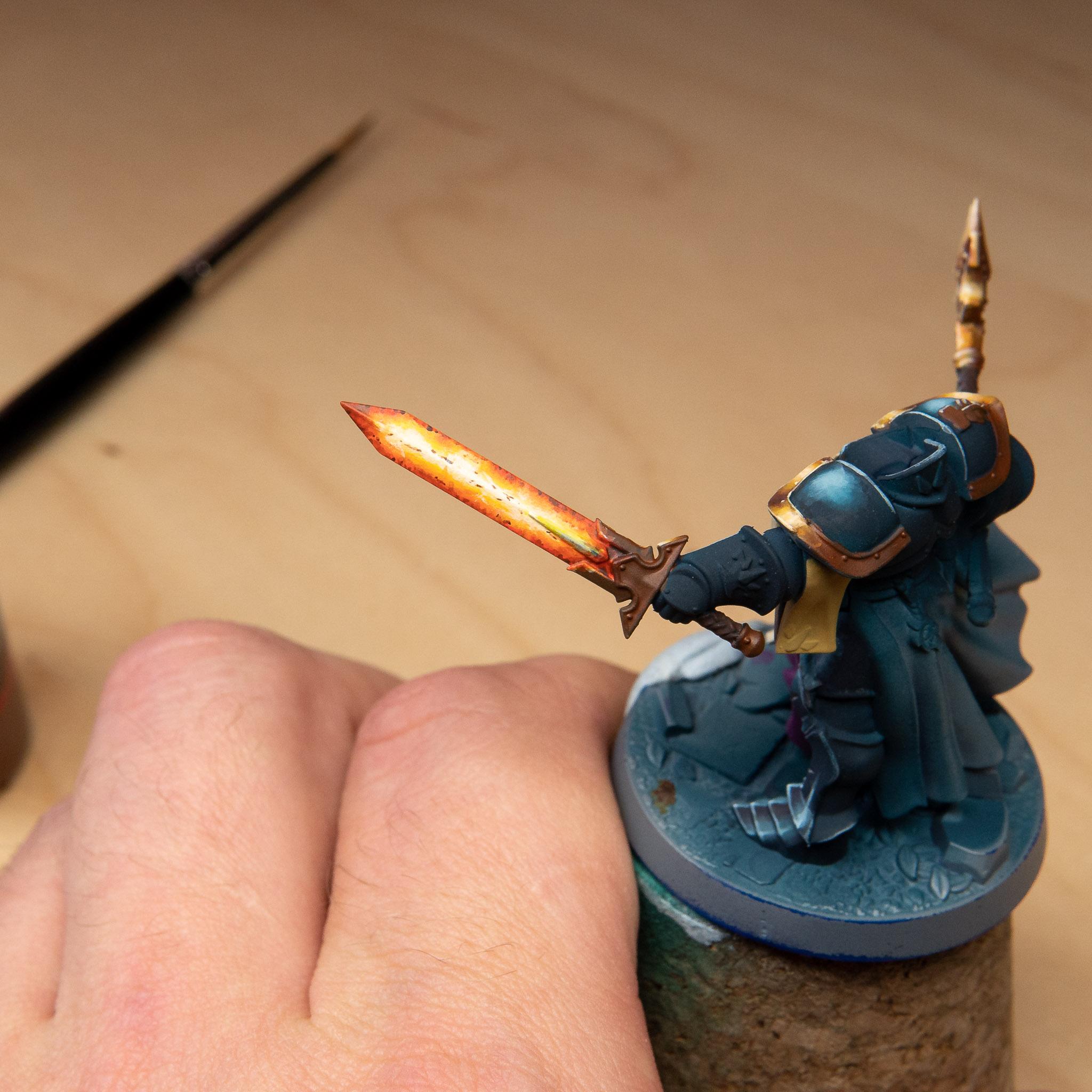 Molten sword by Sigmar himself r/minipainting