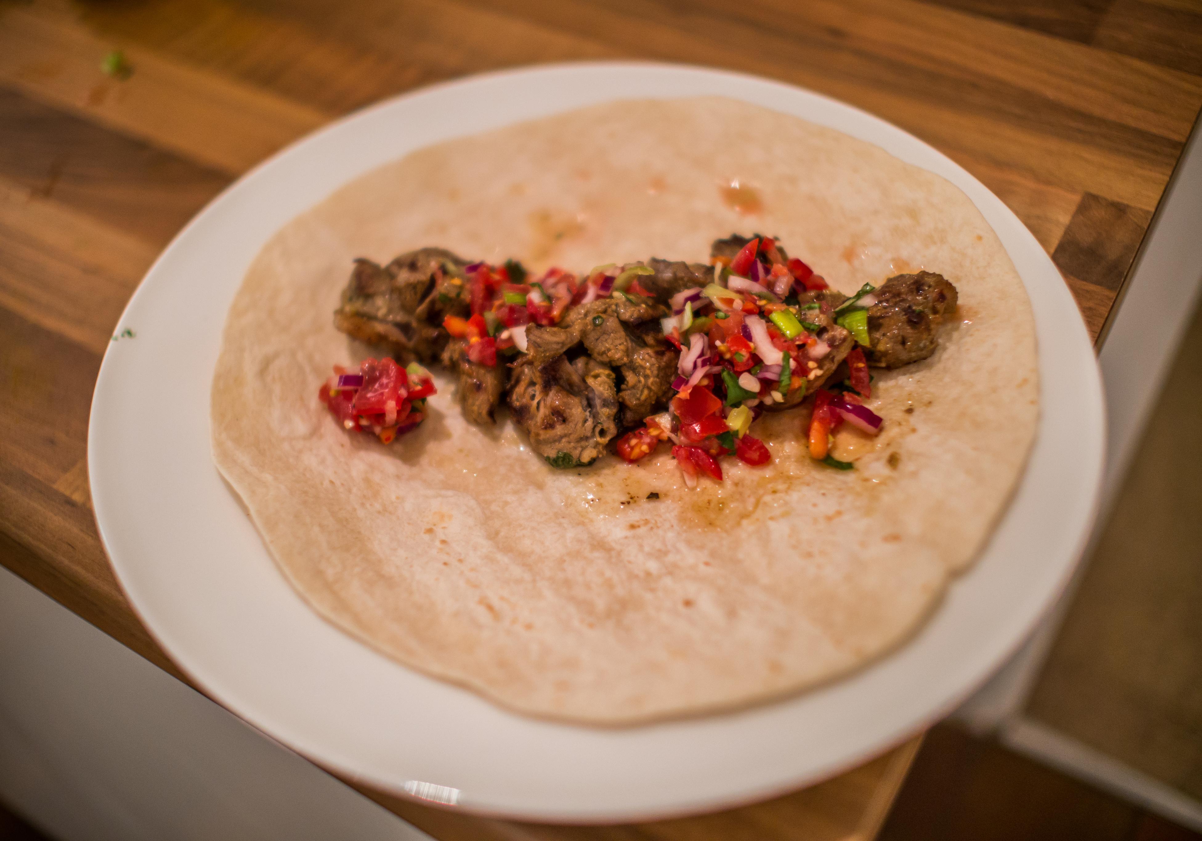 [homemade] lamb (marinated) shish kebab r/food