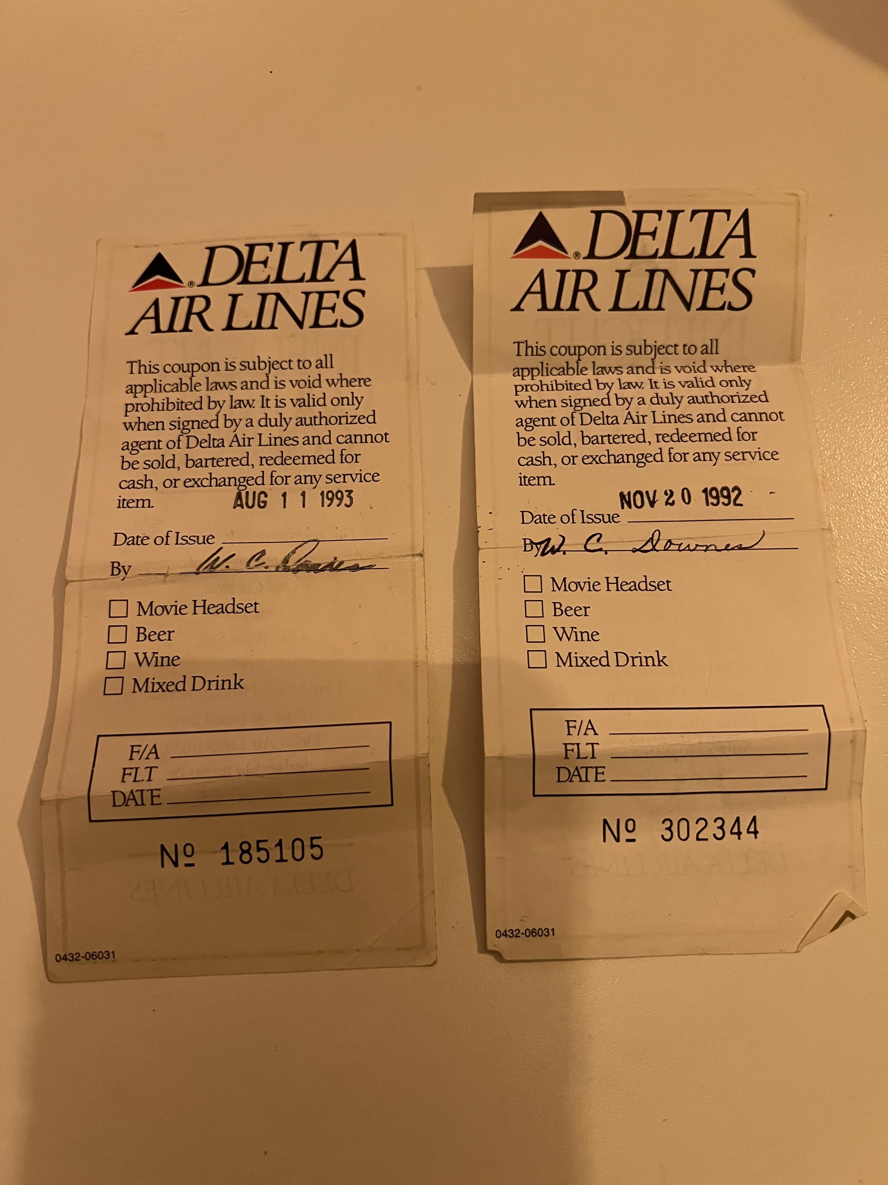 Delta Drink Coupons from 1992/93. Think I Can Still Use Them? r/delta