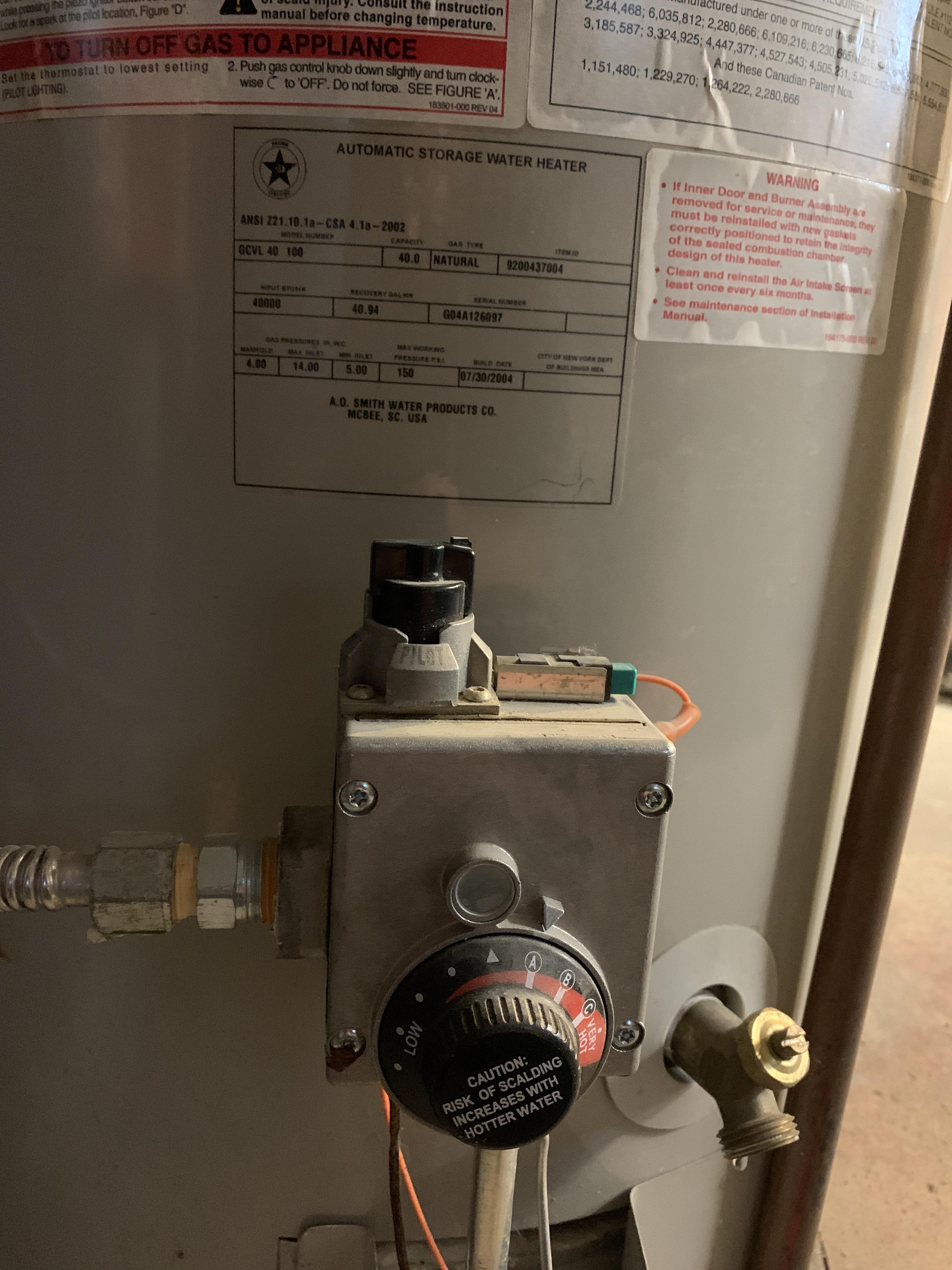 Bipolar gas fired water heater. Wide temperature swings. Plumbing