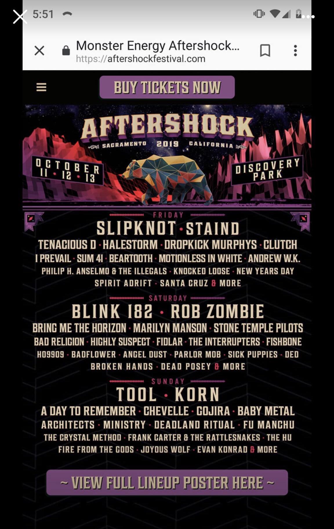 Aftershock 2019 lineup leaked on accident, then taken down immediately