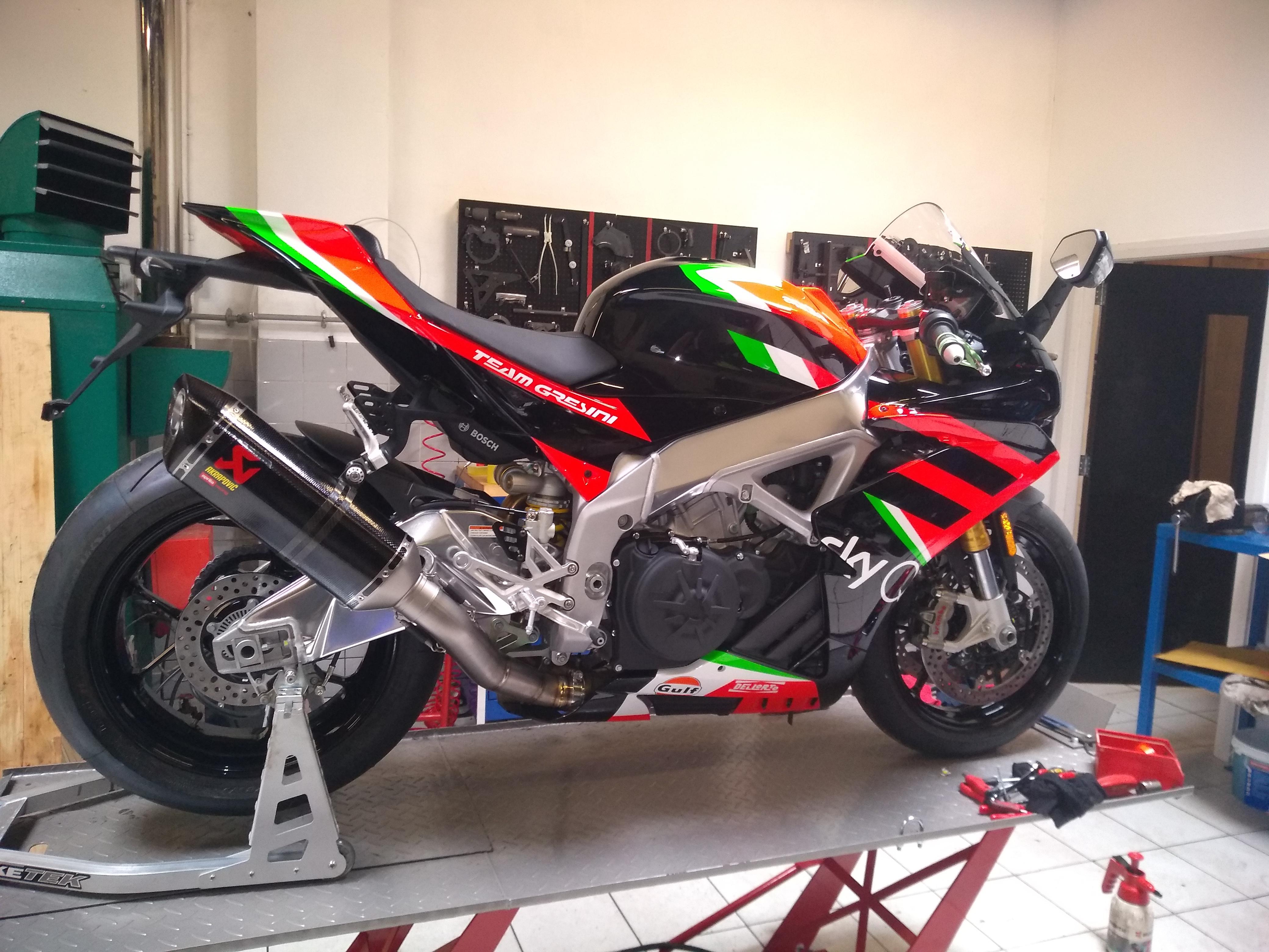 Just rolled in from the paint shop, onto my bench for an exhaust and