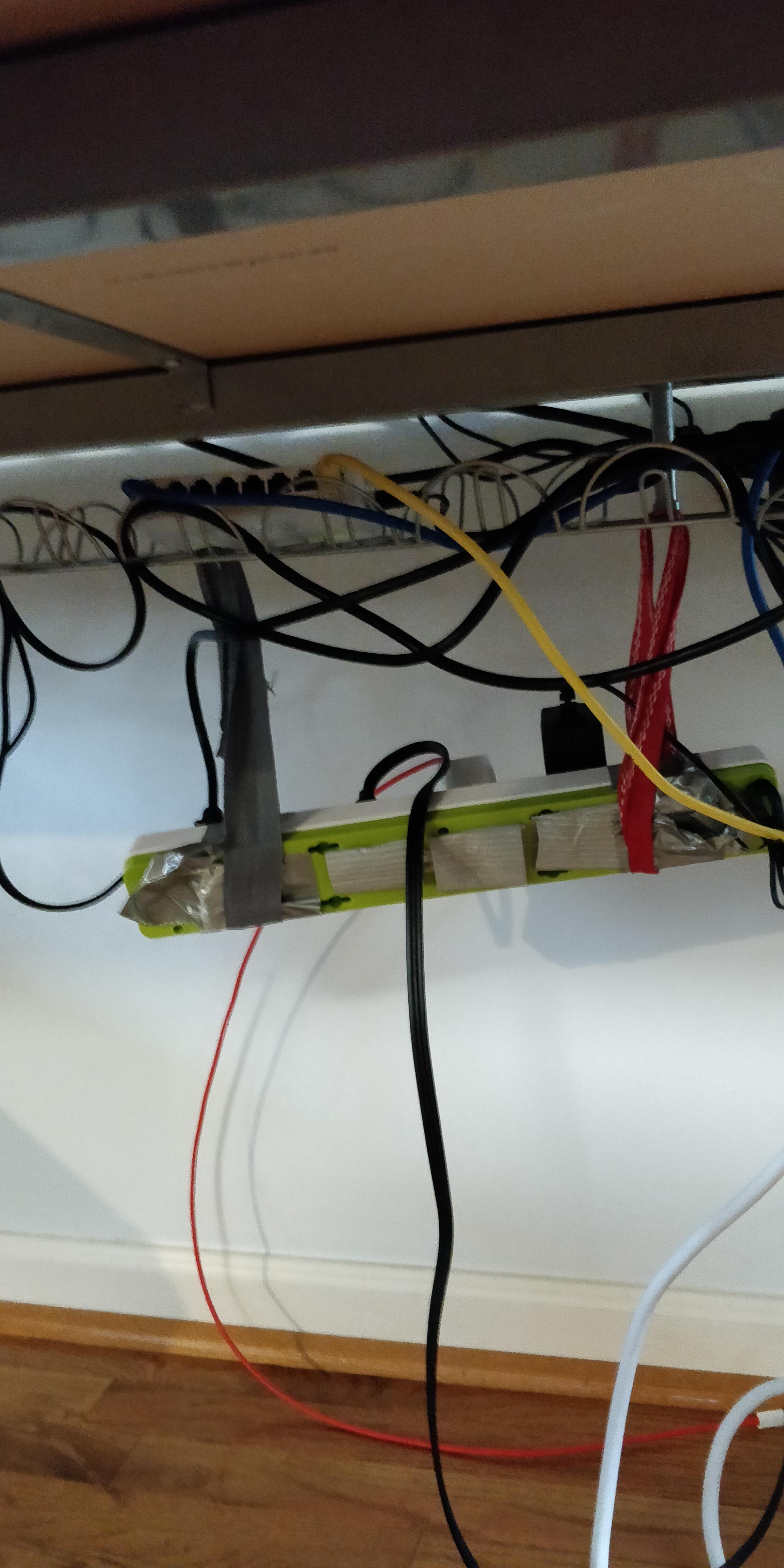 My power strip dropped, and I didn't have strong adhesive on hand