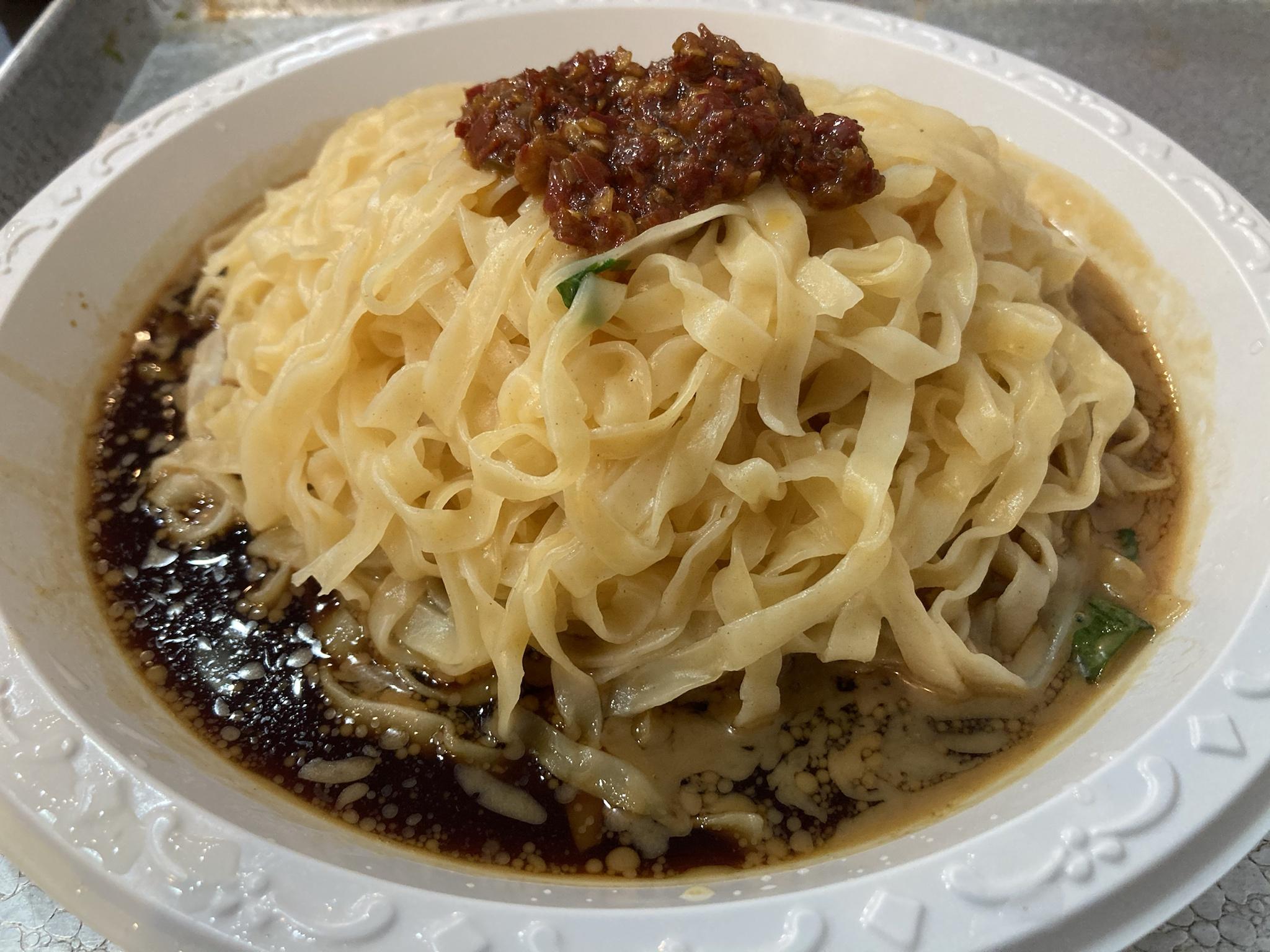 Wheat noodles in peanut butter sauce from Shu Jiao Fu Zhou r/FoodNYC