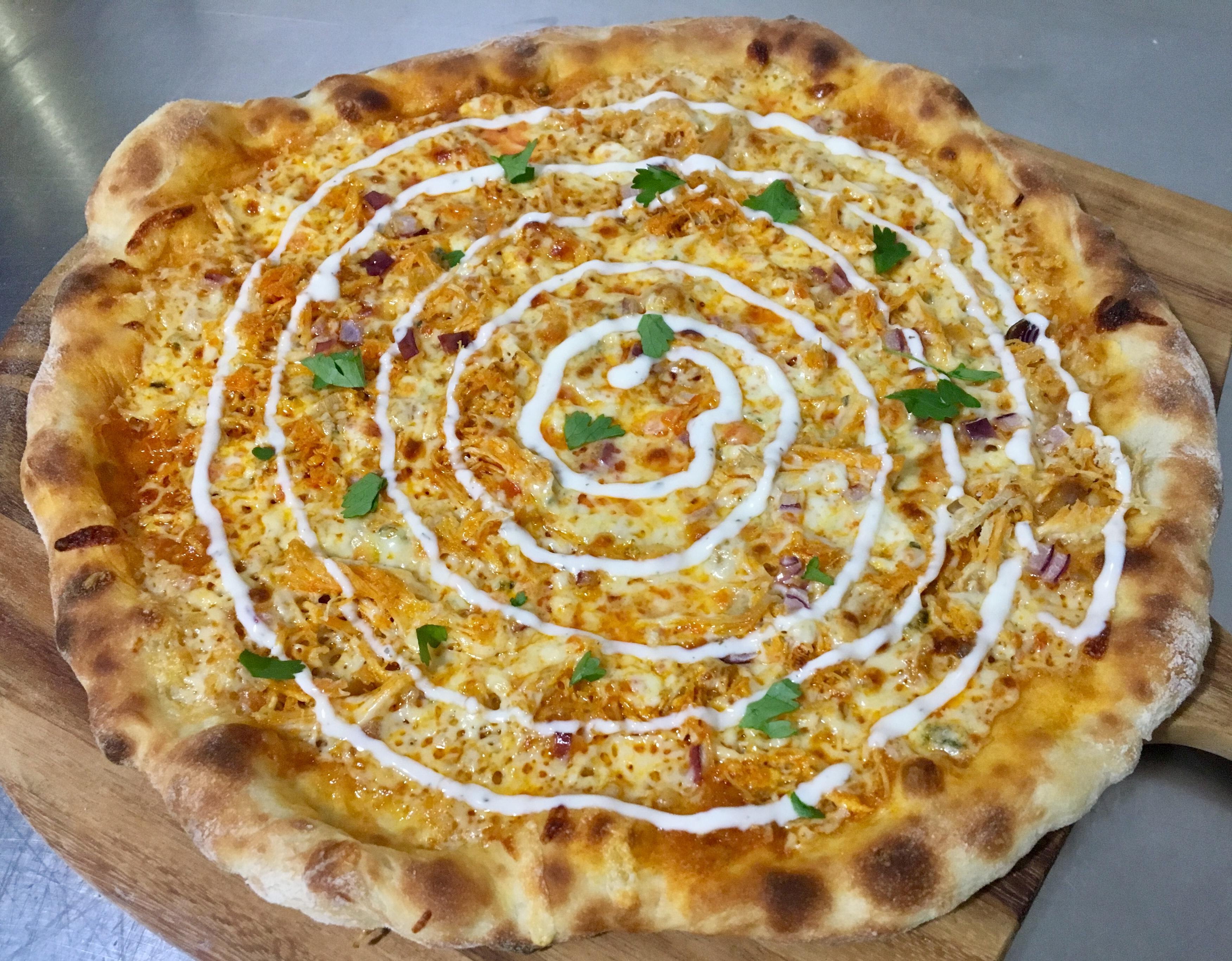 Buffalo Chicken Pizza Fresh Out of the Oven r/Pizza