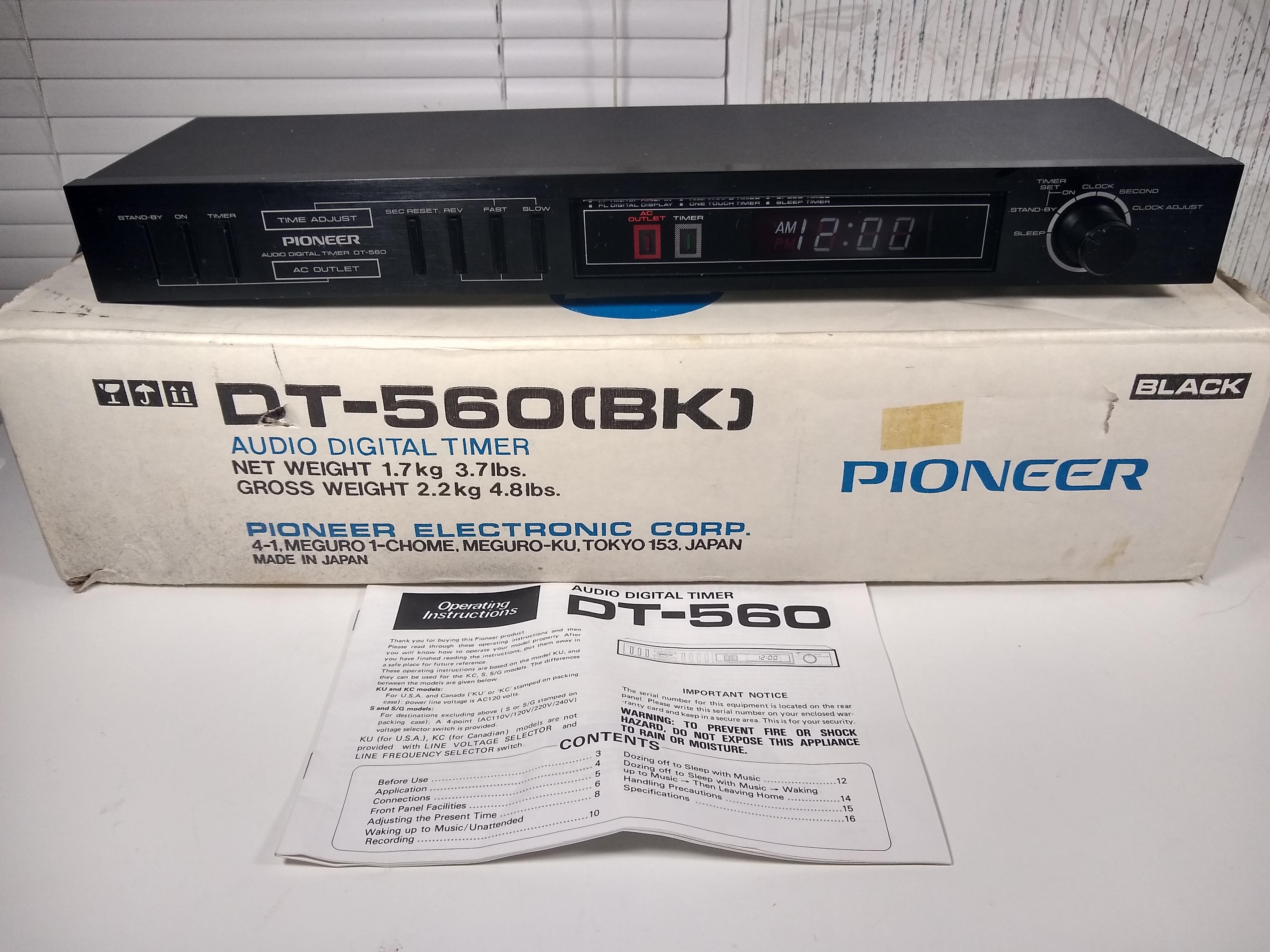 Today's thrift find Complete in box Pioneer DT560 digital timer. OK