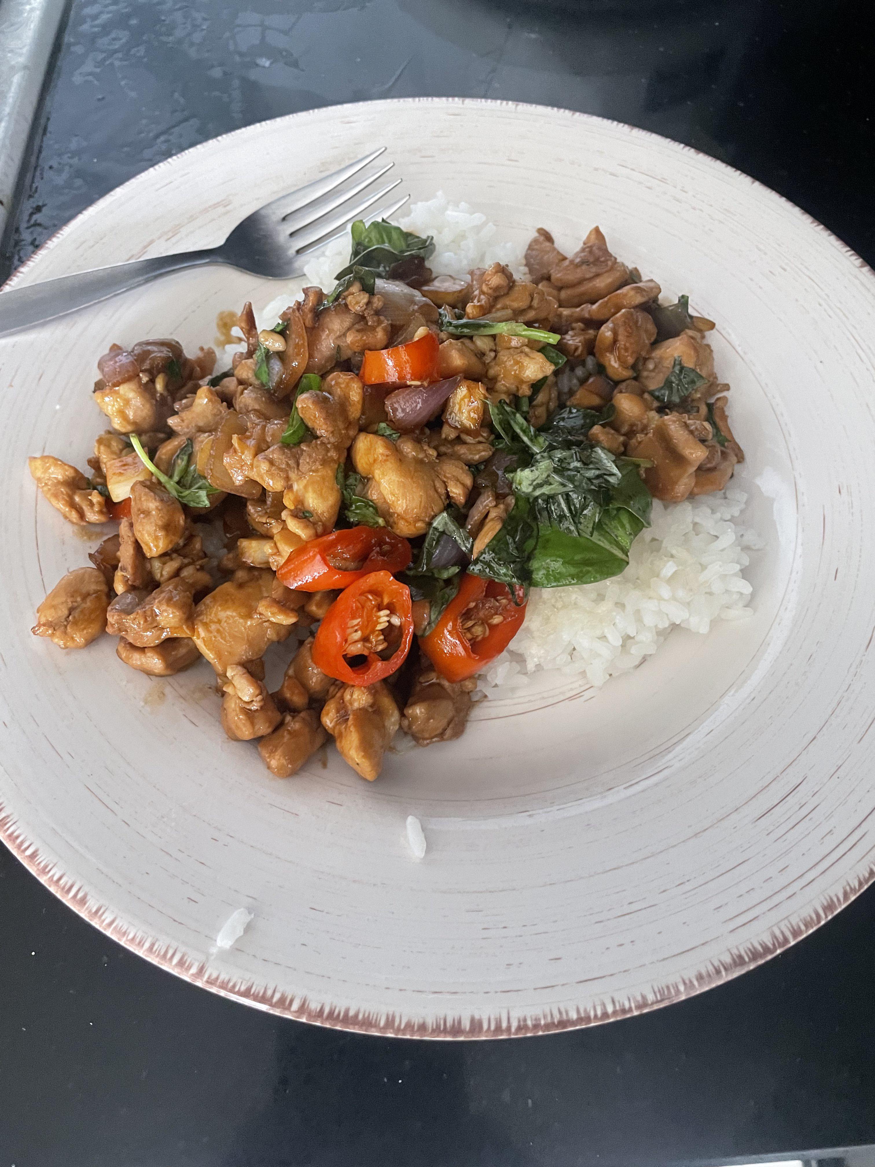 [I made] Spicy Thai Basil Chicken (Pad Krapow Gai) r/foodwishes