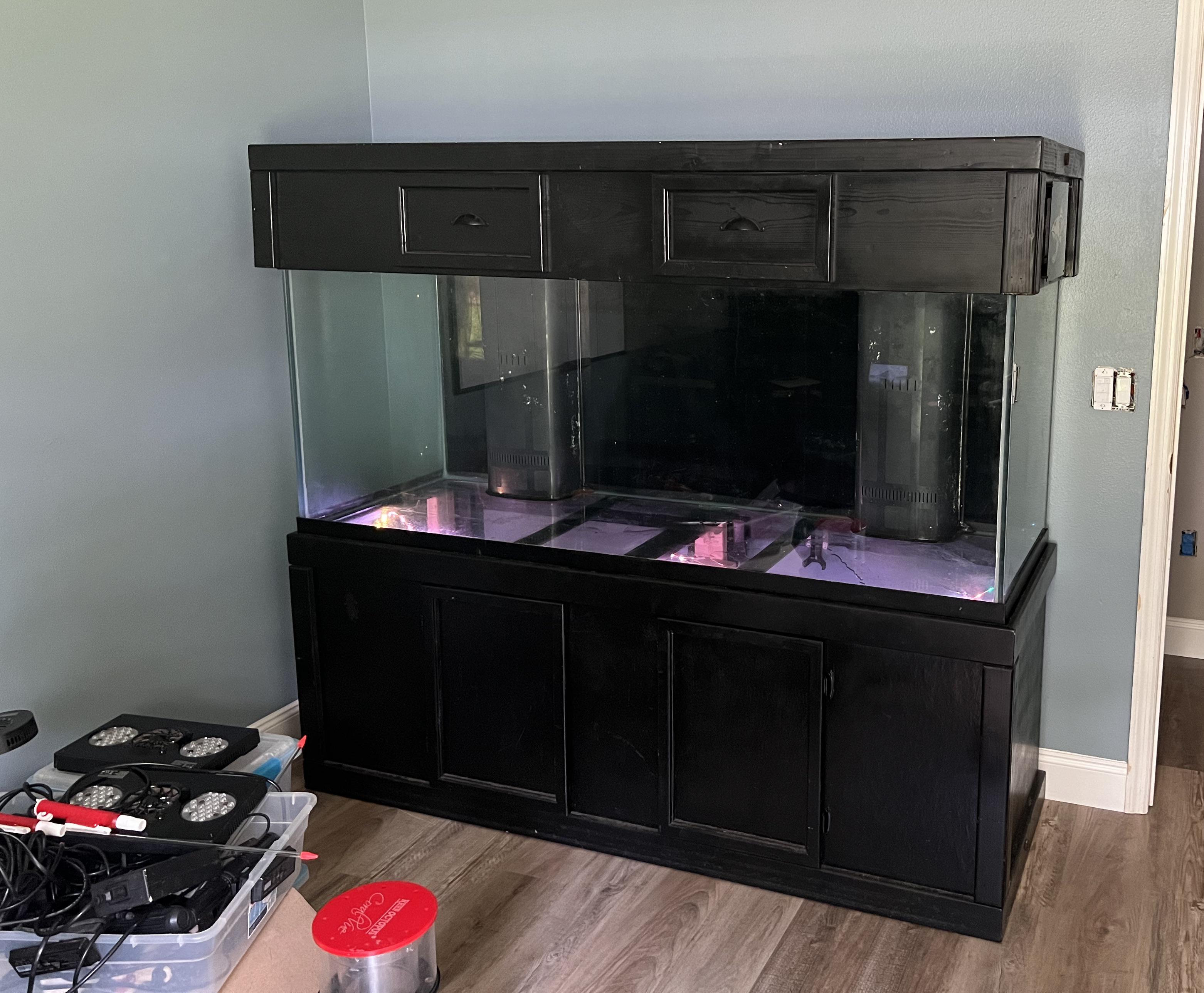 New office tank! 210 gallon Aqueon r/ReefTank