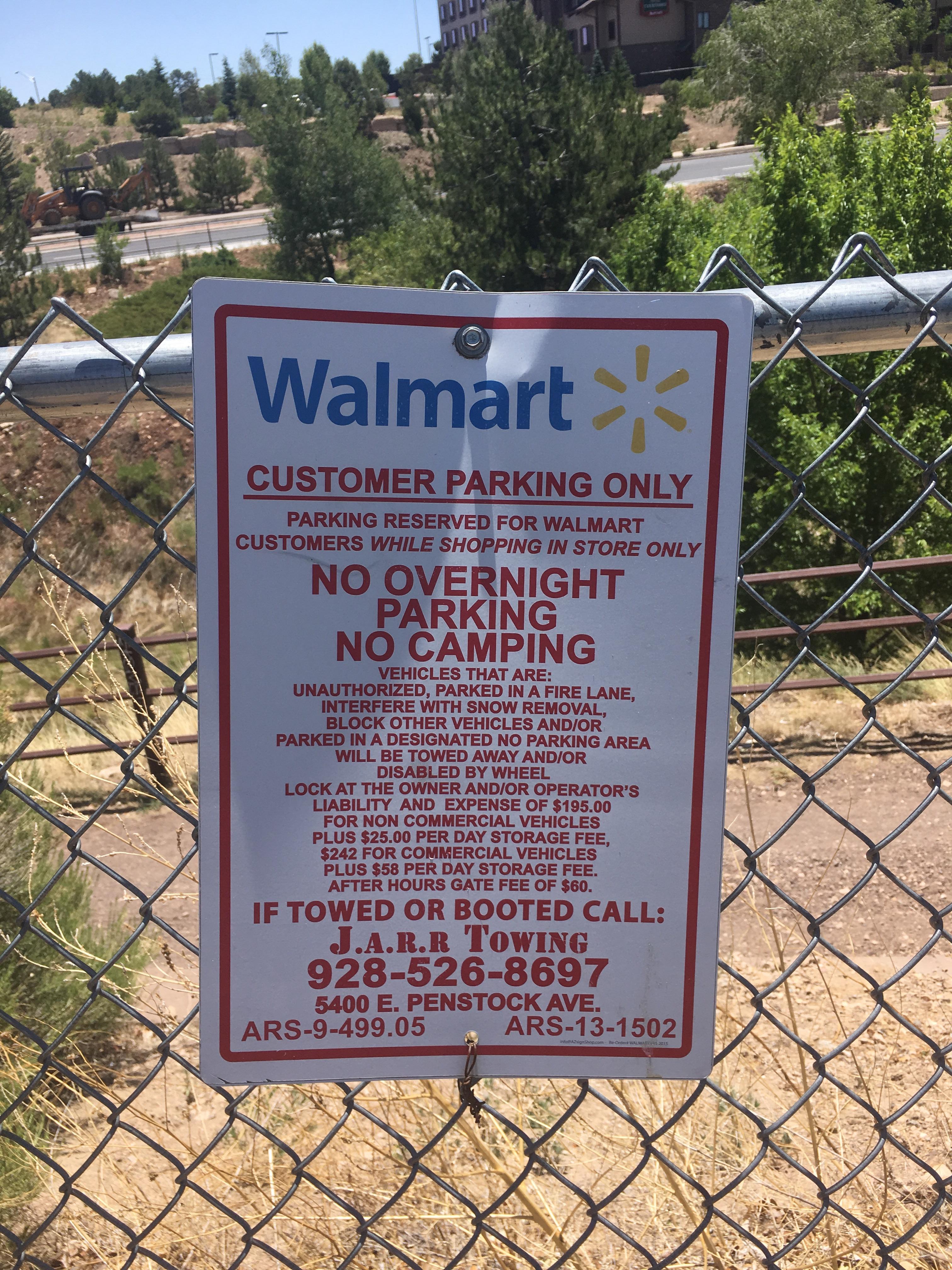 This sign at the Walmart in Flagstaff, AZ r/pics