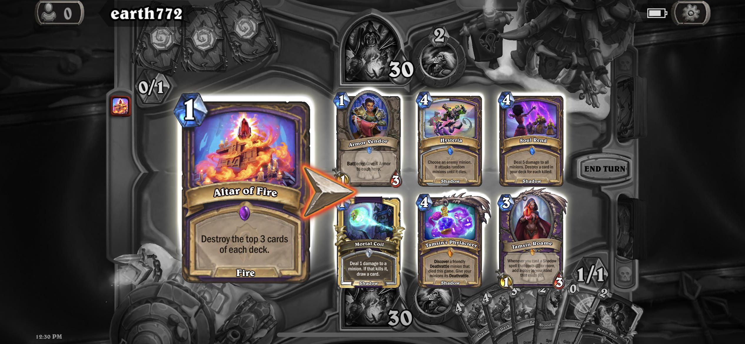 Humongous owl Tamsin Phylactery deck. Pain. r/hearthstone