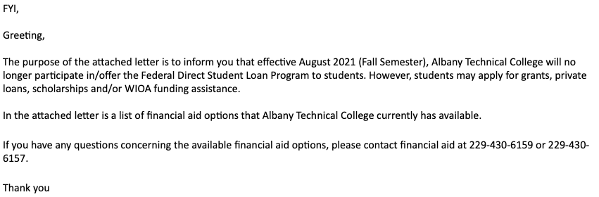 My school just dumped Stafford Loans. I think it's a good move, but