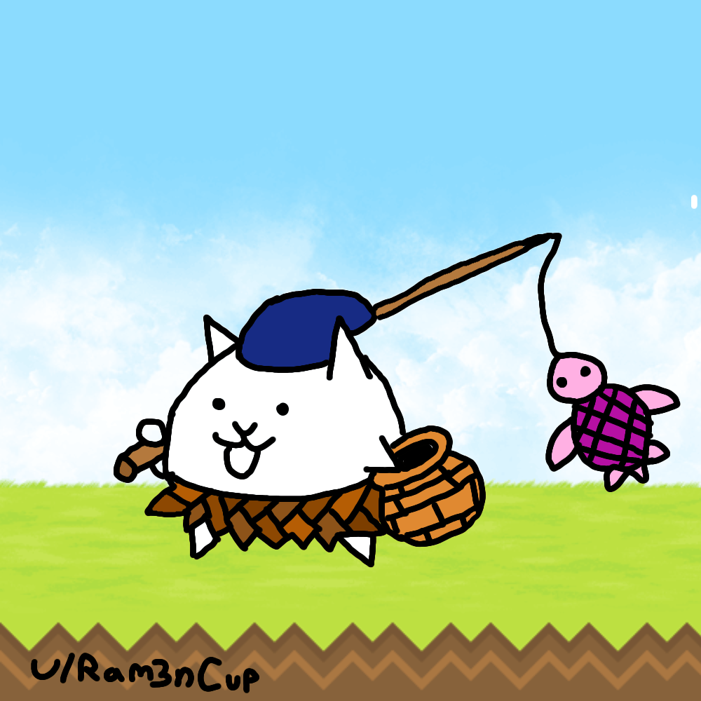 [FanMade] Urashima Taro 1st form Colored! r/battlecats