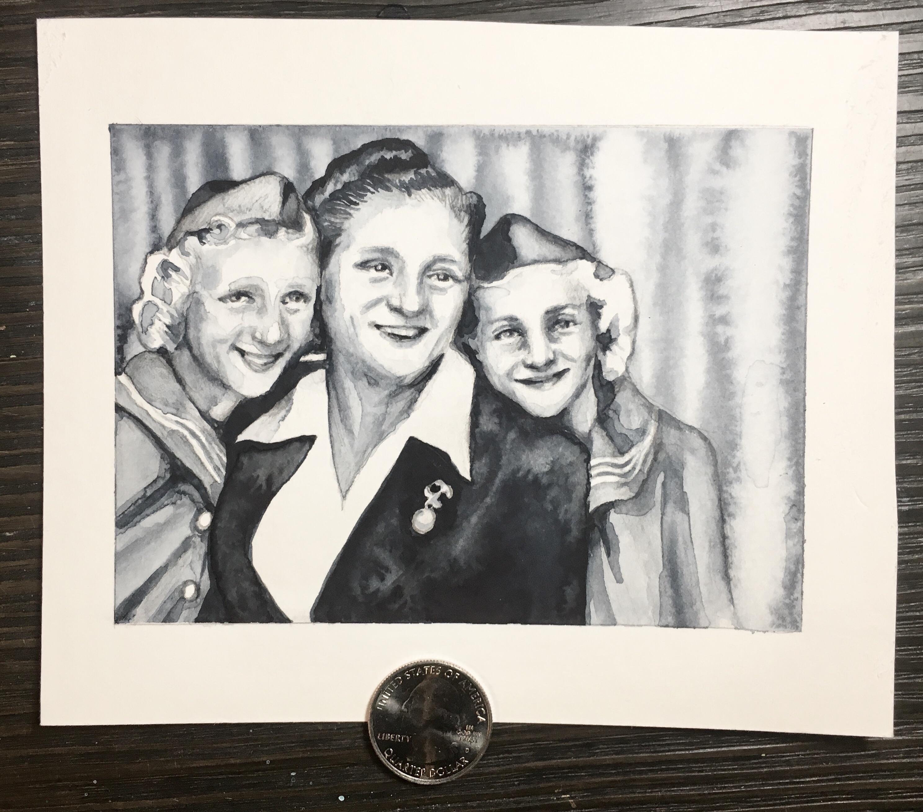 Painted someone’s grandma, quarter for scale r/pics