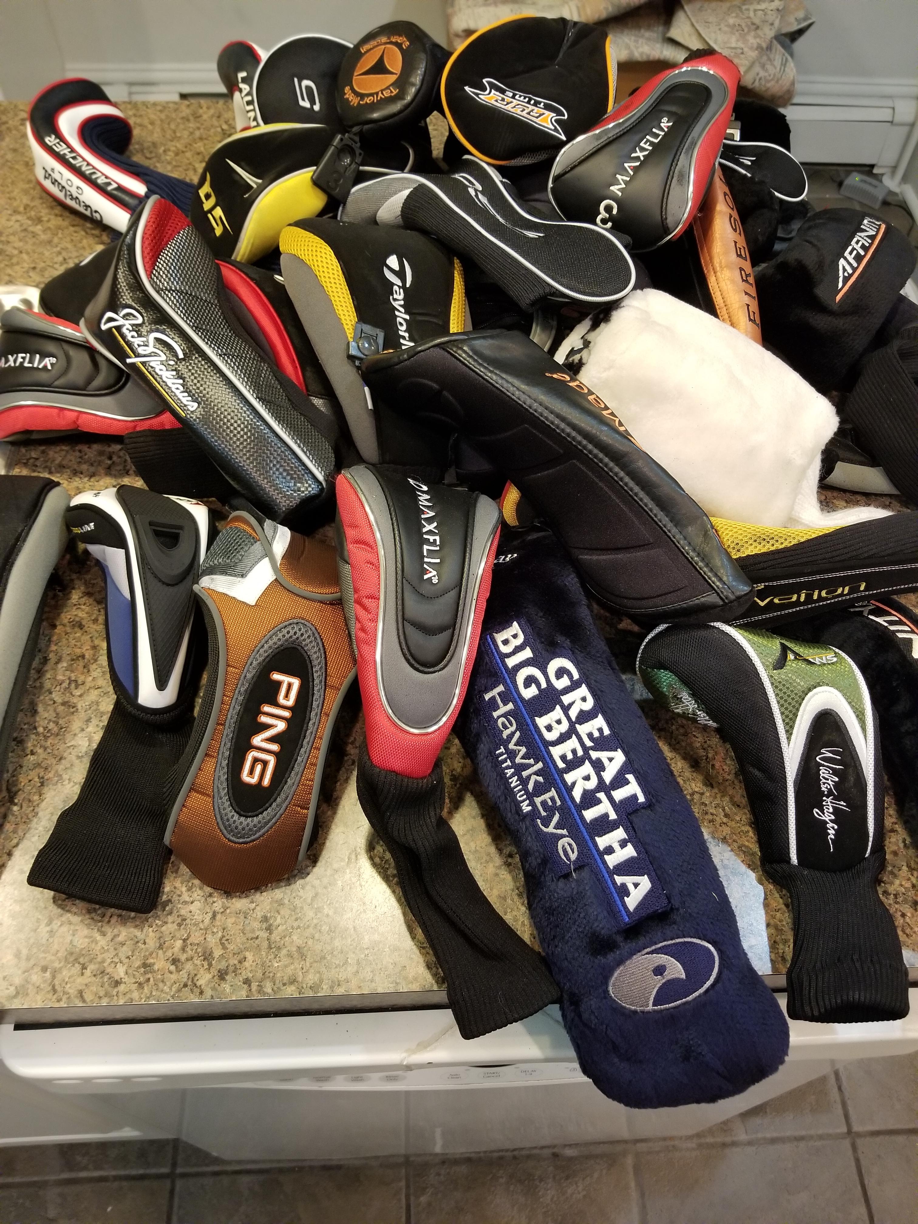 Not sure what to do with them, but these golf club head covers all look