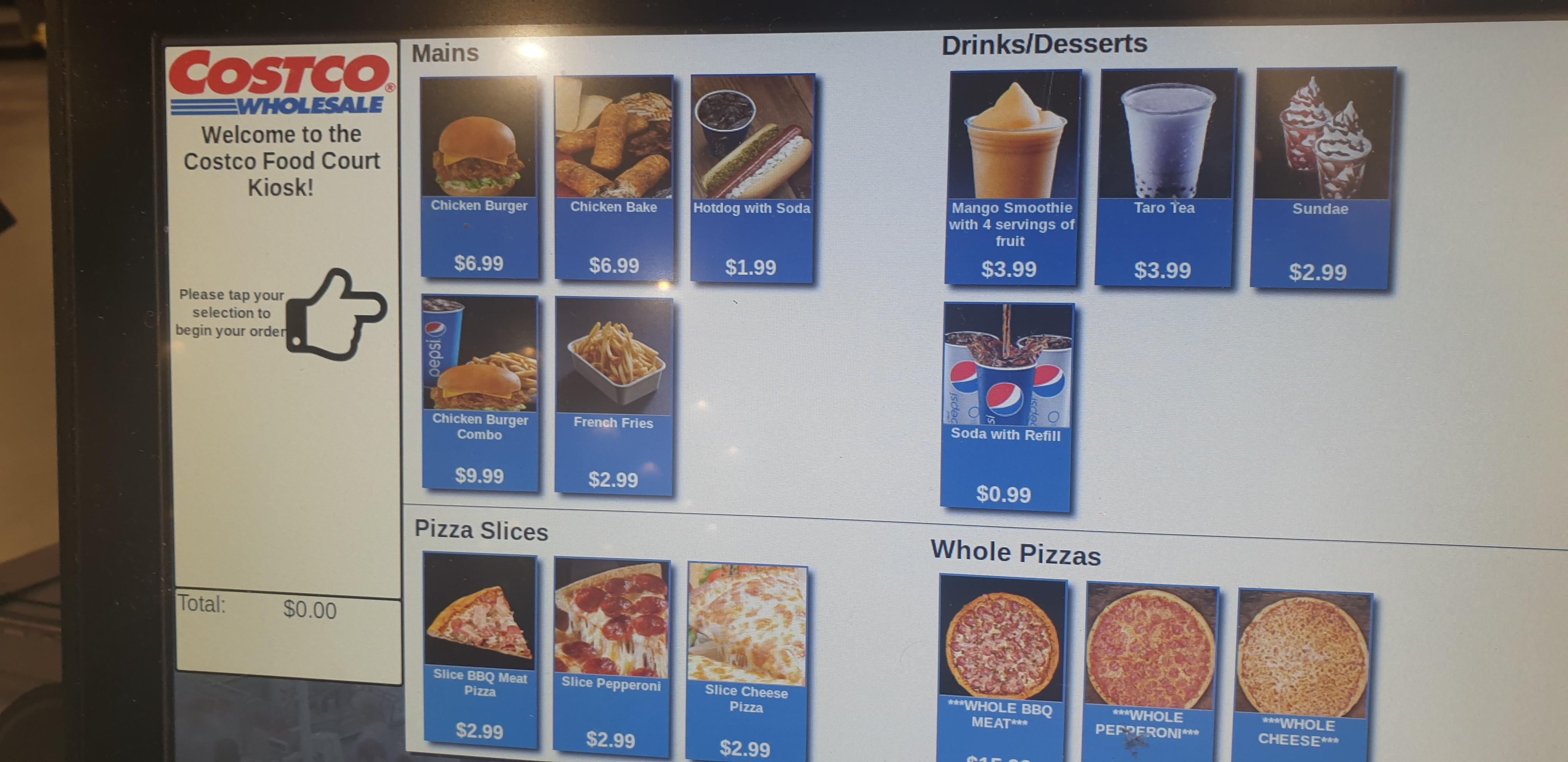 Costco Australia food court menu r/Costco