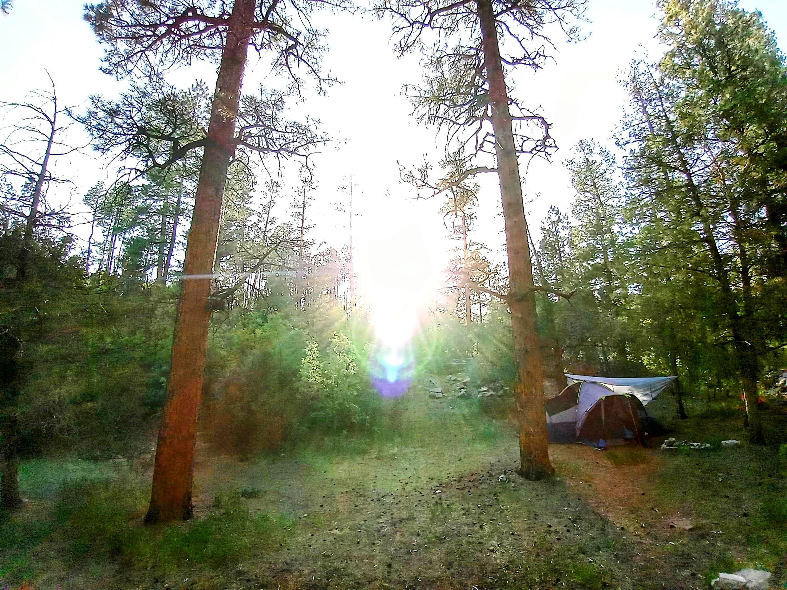 Presunset in Tajique, NM. Happy Memorial Day! r/camping