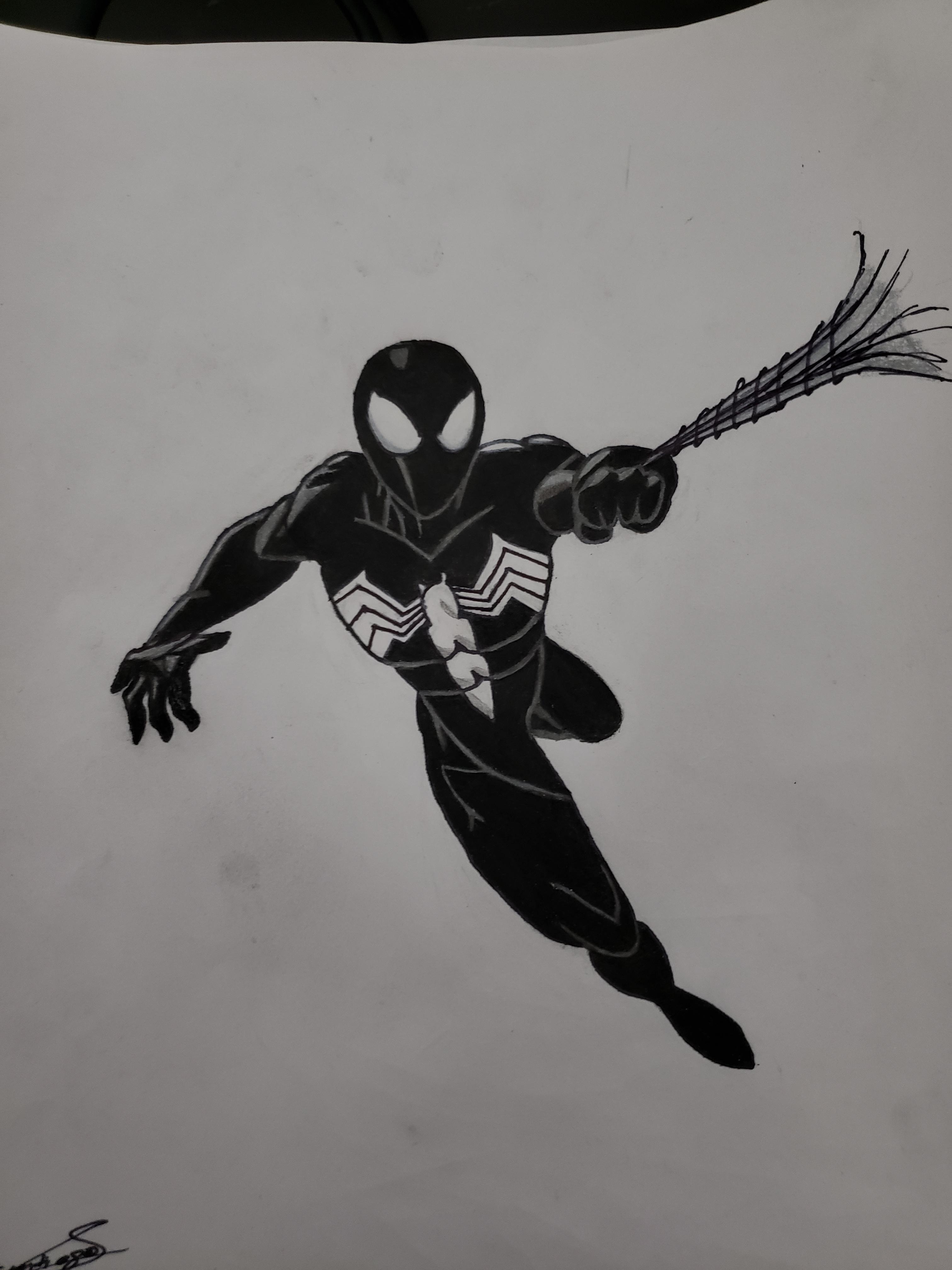 Black Suit Spiderman Drawings