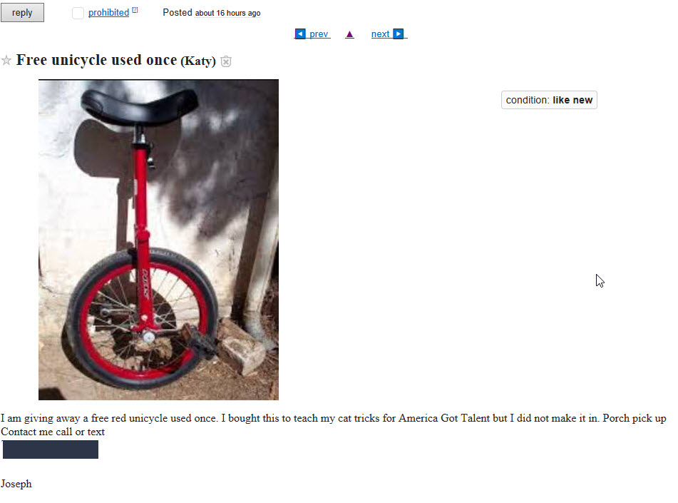 Free Unicycle r/funny