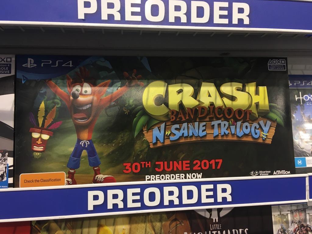 [Image]The ride never ends! Crash Bandicoot at EB Games AUS has a PS4