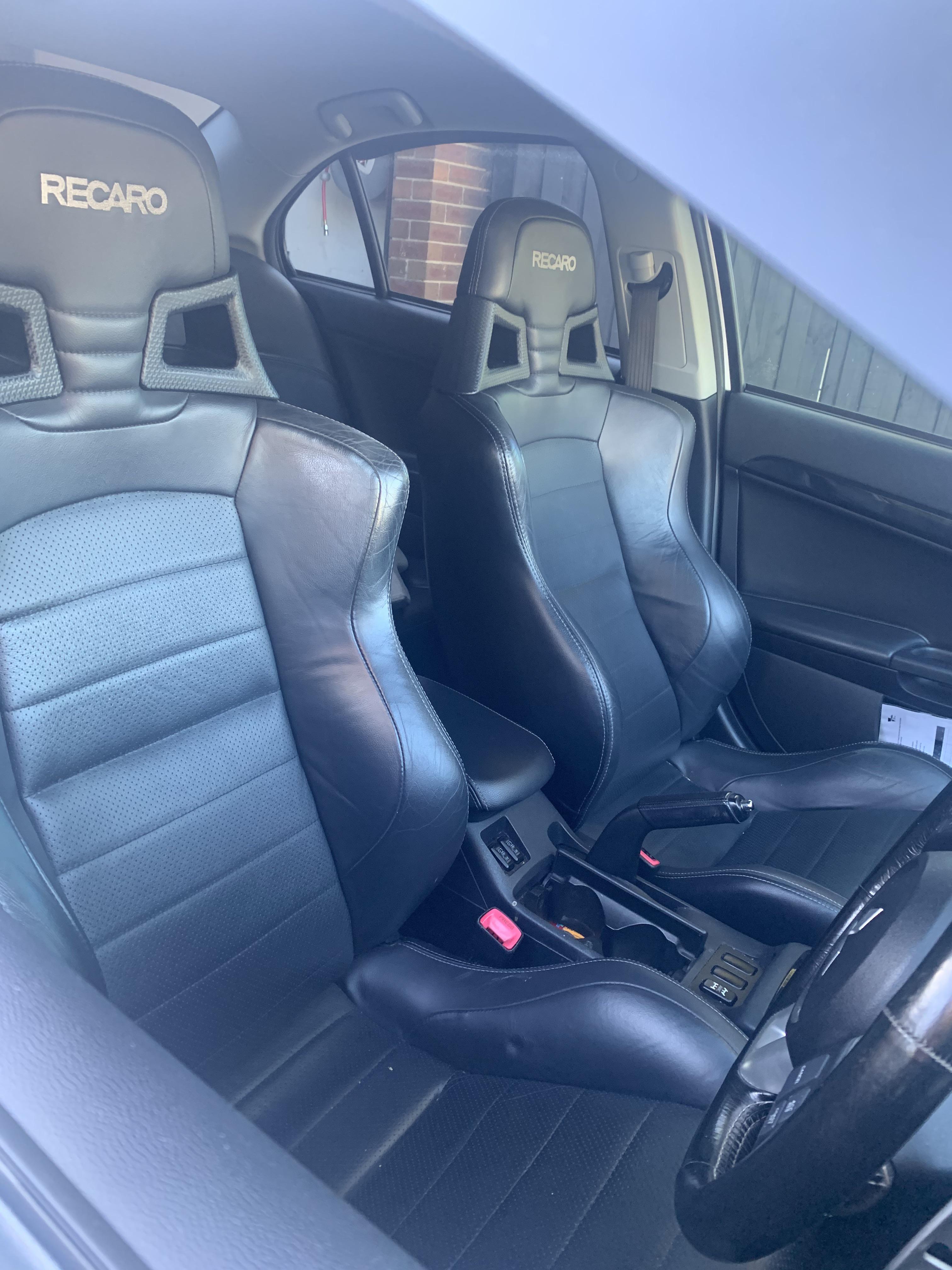 Some of the best seats I’ve been in to date EVO X MR stock Recaros